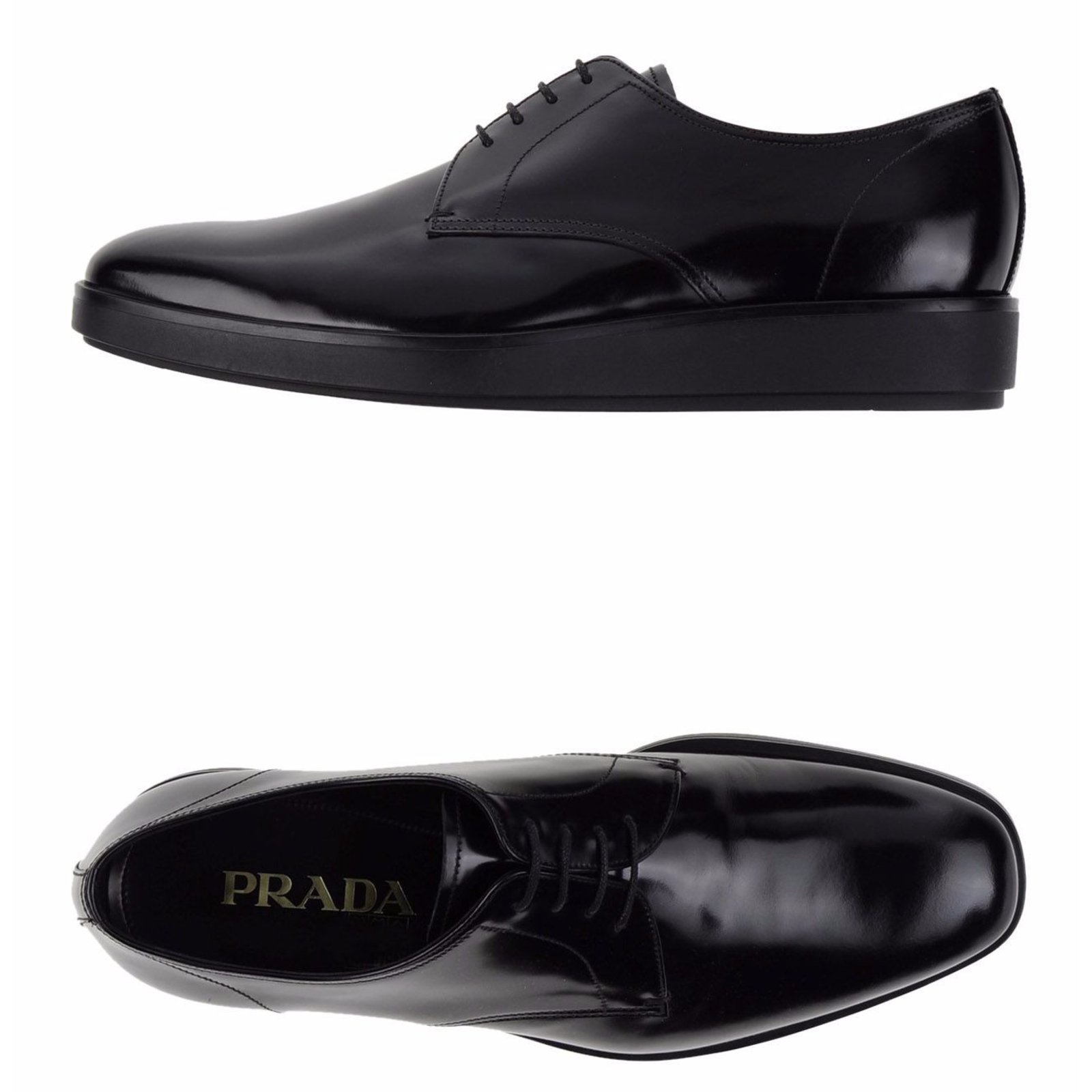 prada mens leather shoes