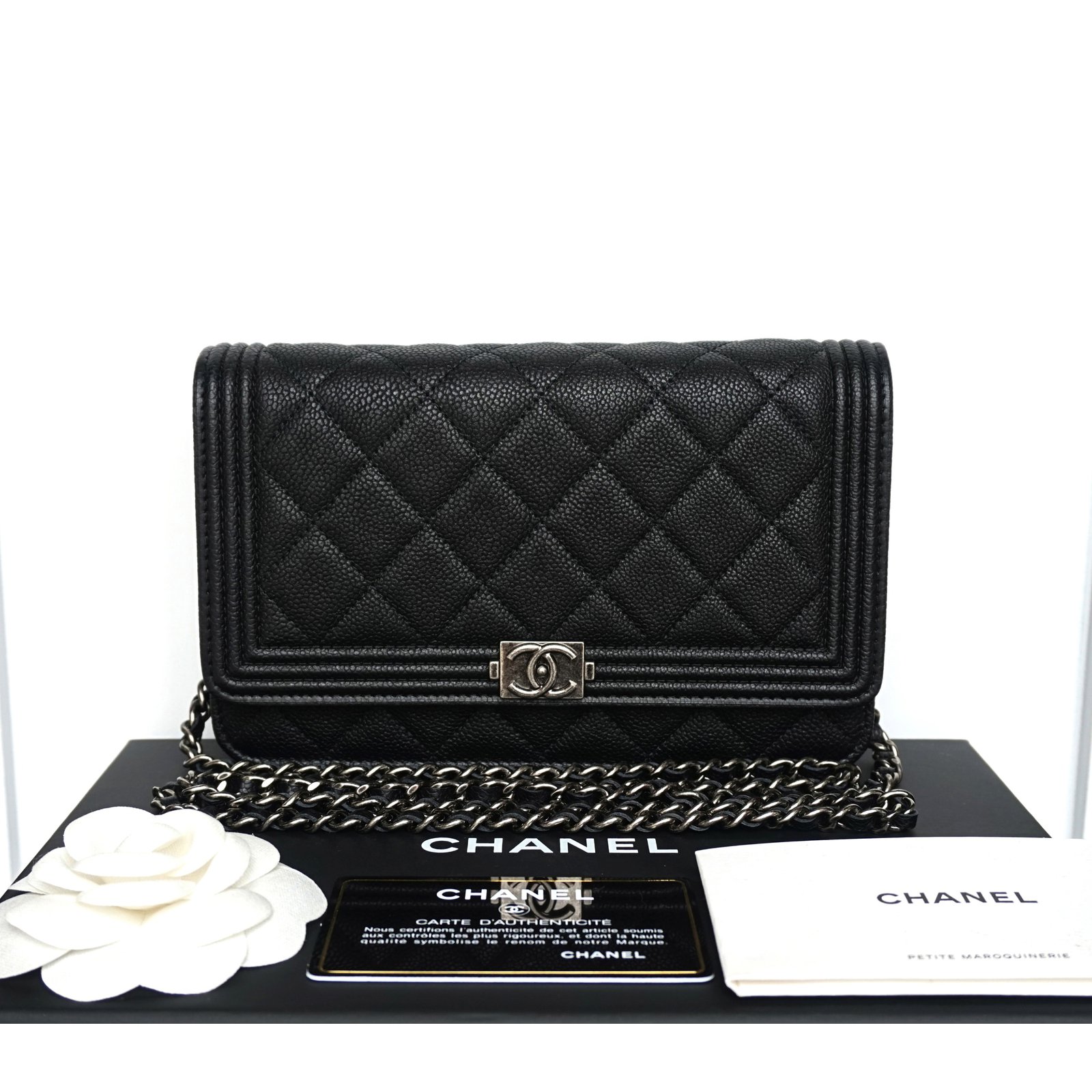 Chanel Boy WOC Black Leather ref.20546 - Joli Closet