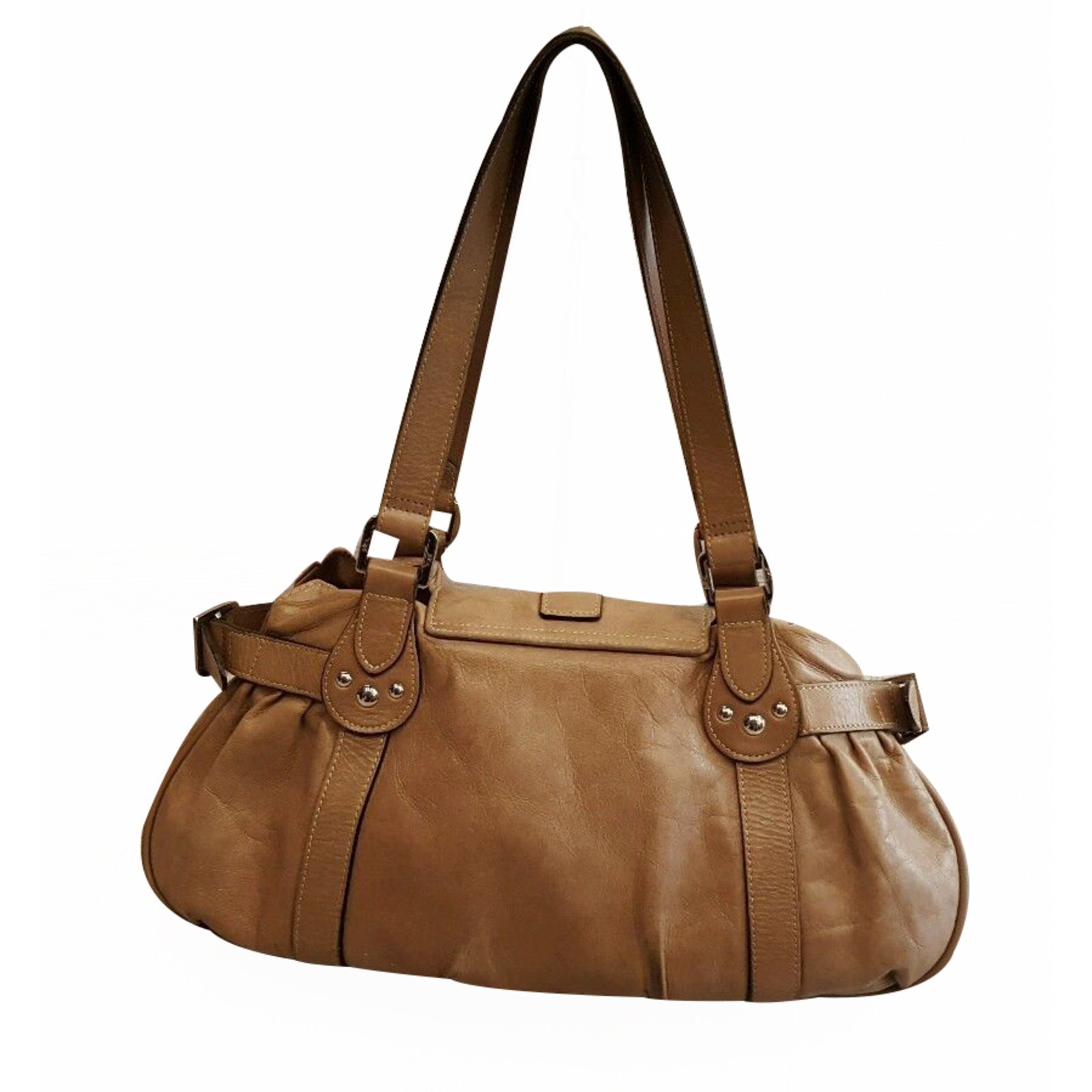 Longchamp Handbags Beige Leather ref.20846 - Joli Closet