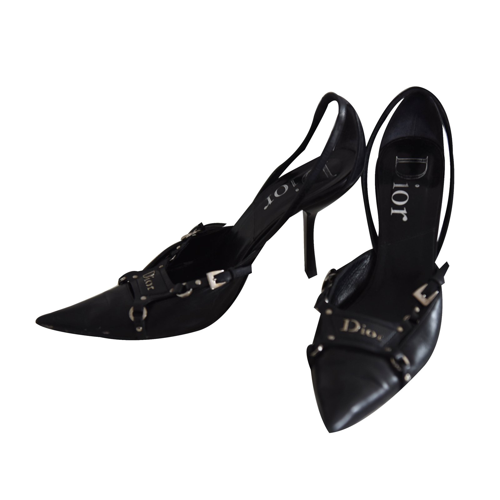 Christian Dior Heels Black Leather ref.21314 - Joli Closet