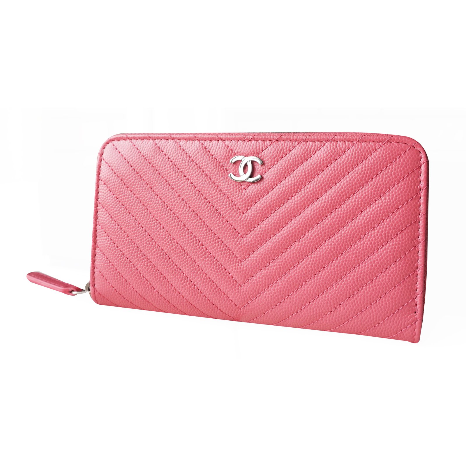 Chanel Zippy wallet Pink Leather ref.21784 - Joli Closet