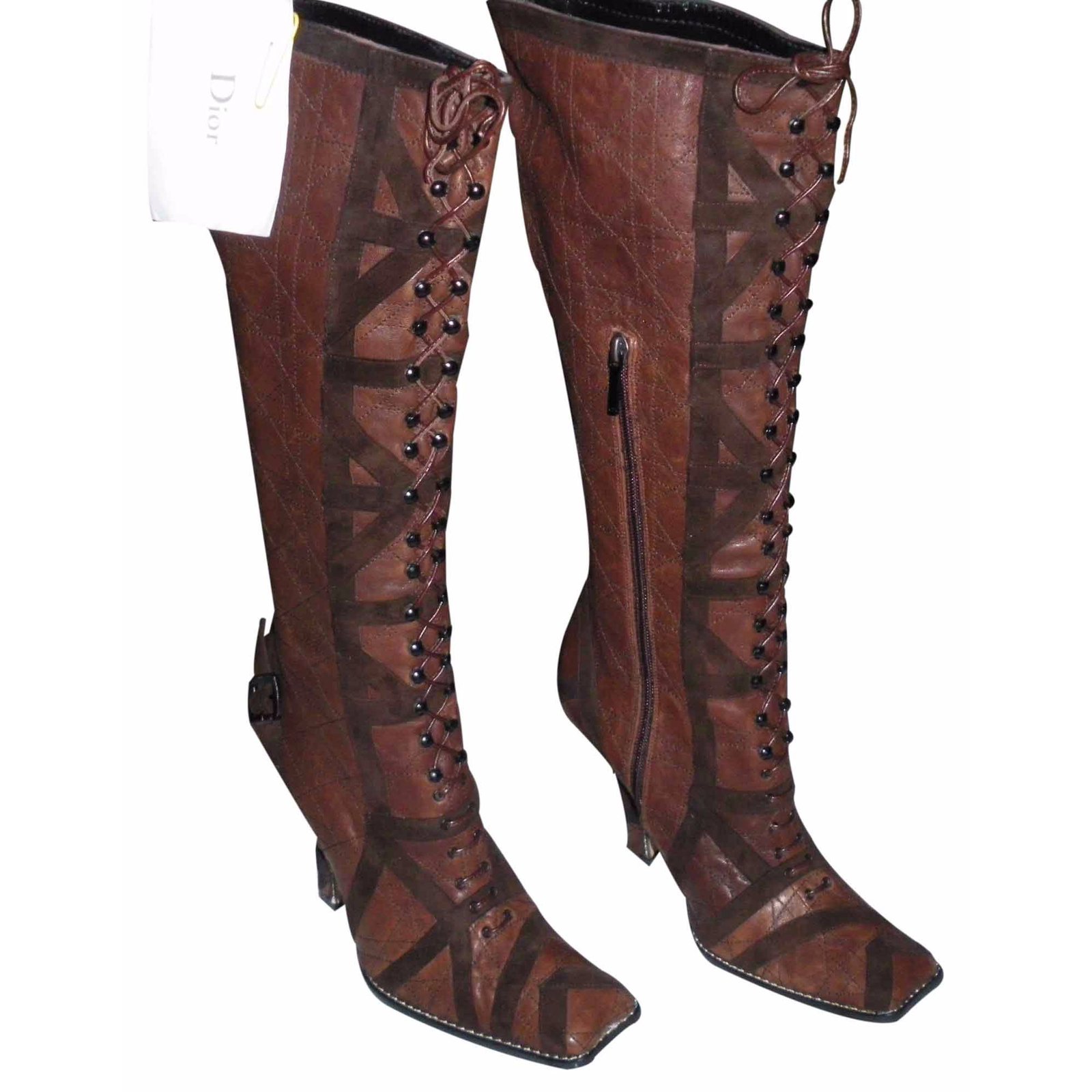 Christian Dior Boots Brown Leather ref.22307 - Joli Closet