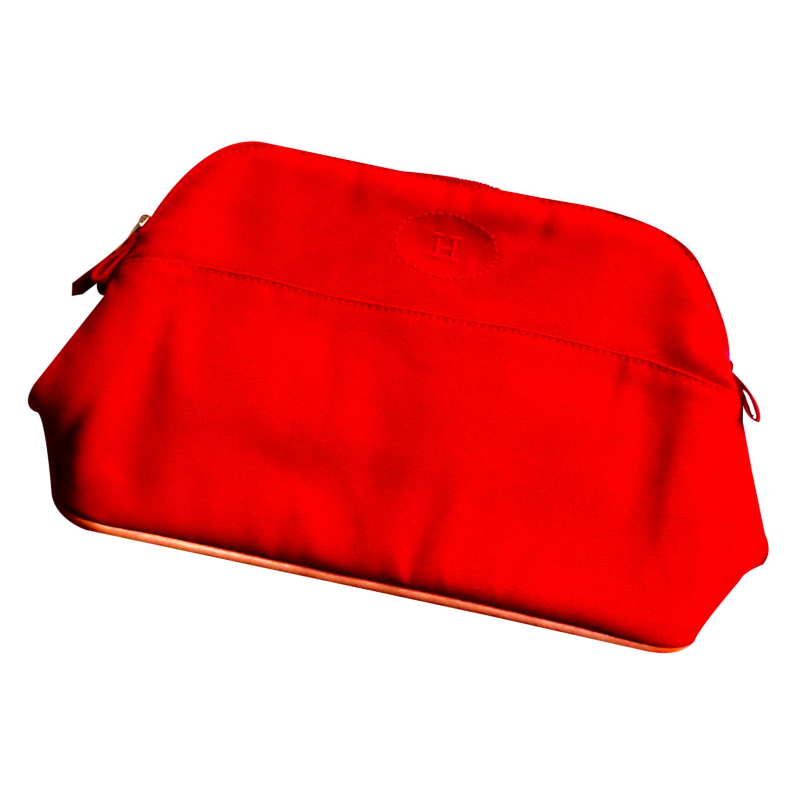 Hermès Make up bag Red Cotton ref.22547 - Joli Closet