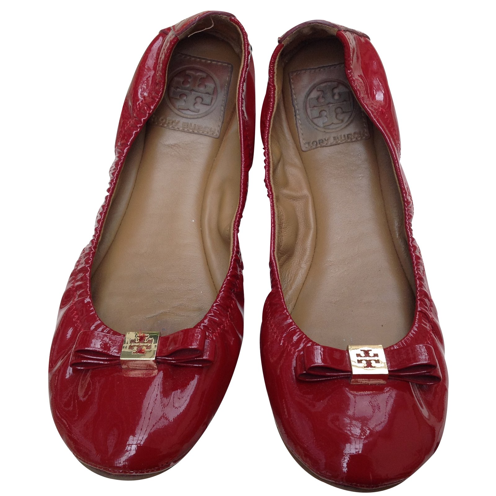 Tory Burch Ballet flats Red Patent leather ref.22960 - Joli Closet