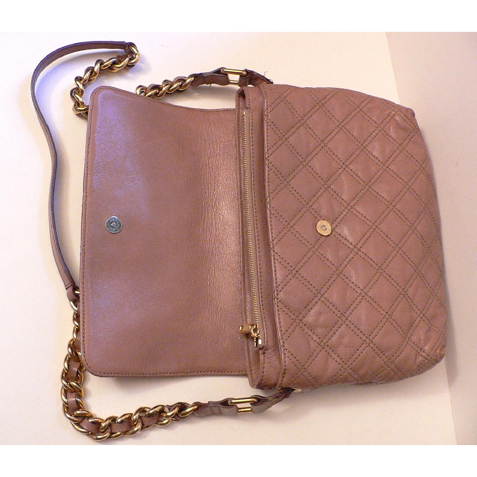 Marc by Marc Jacobs Large fold over clutch Taupe Leather ref.124888 - Joli  Closet