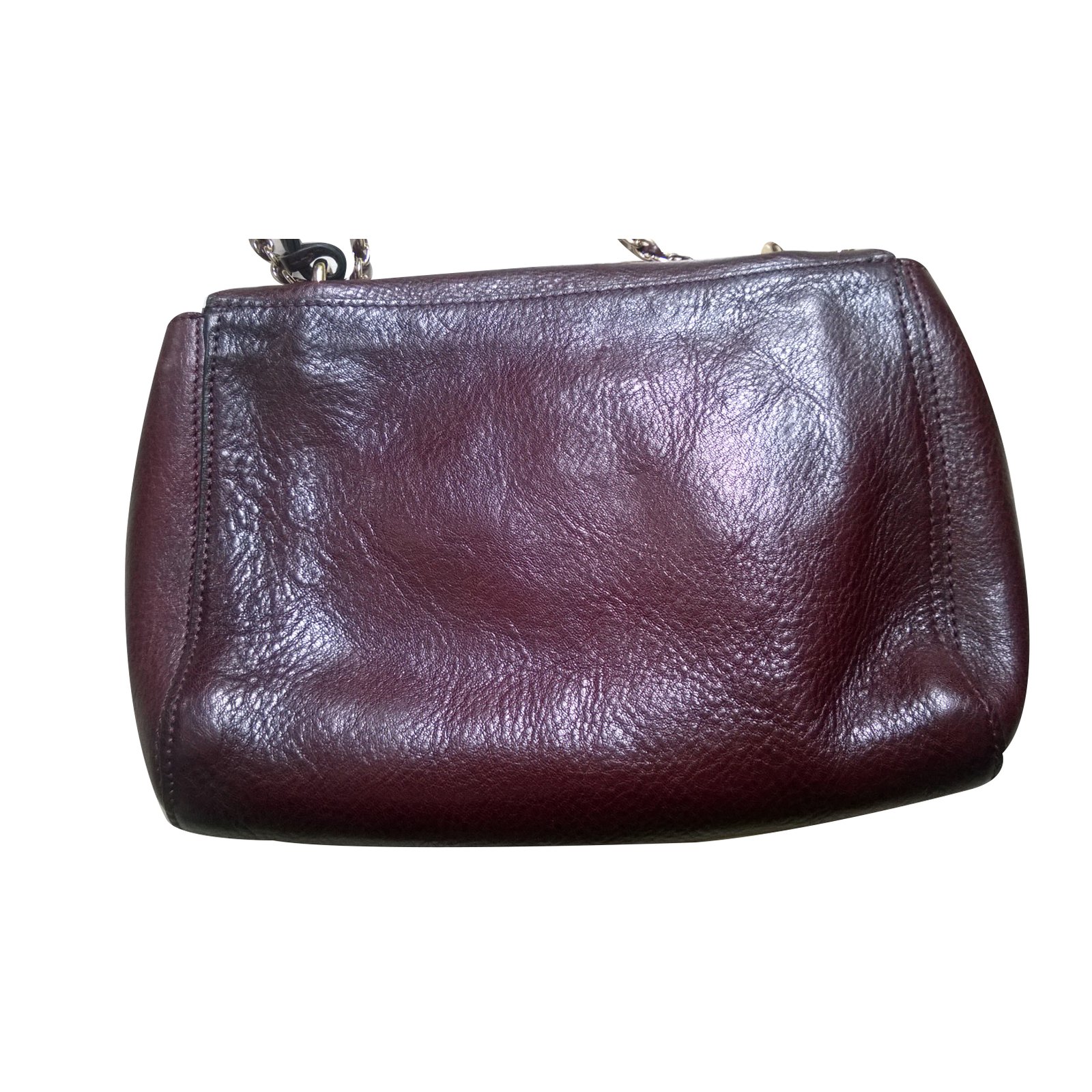 Lily patent leather crossbody bag Mulberry Burgundy in Patent