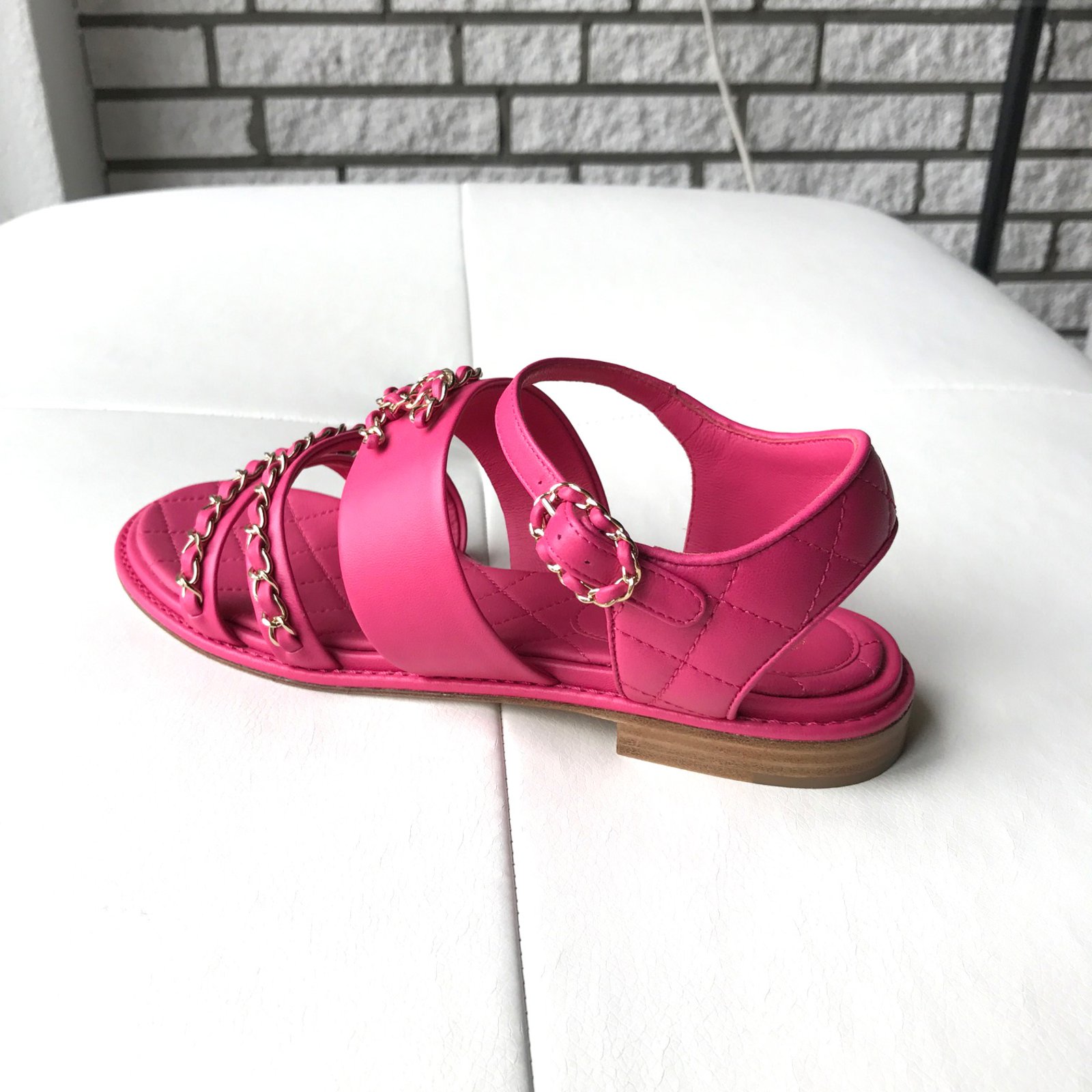 Chanel Slingback Pink Leather ref.549912 - Joli Closet