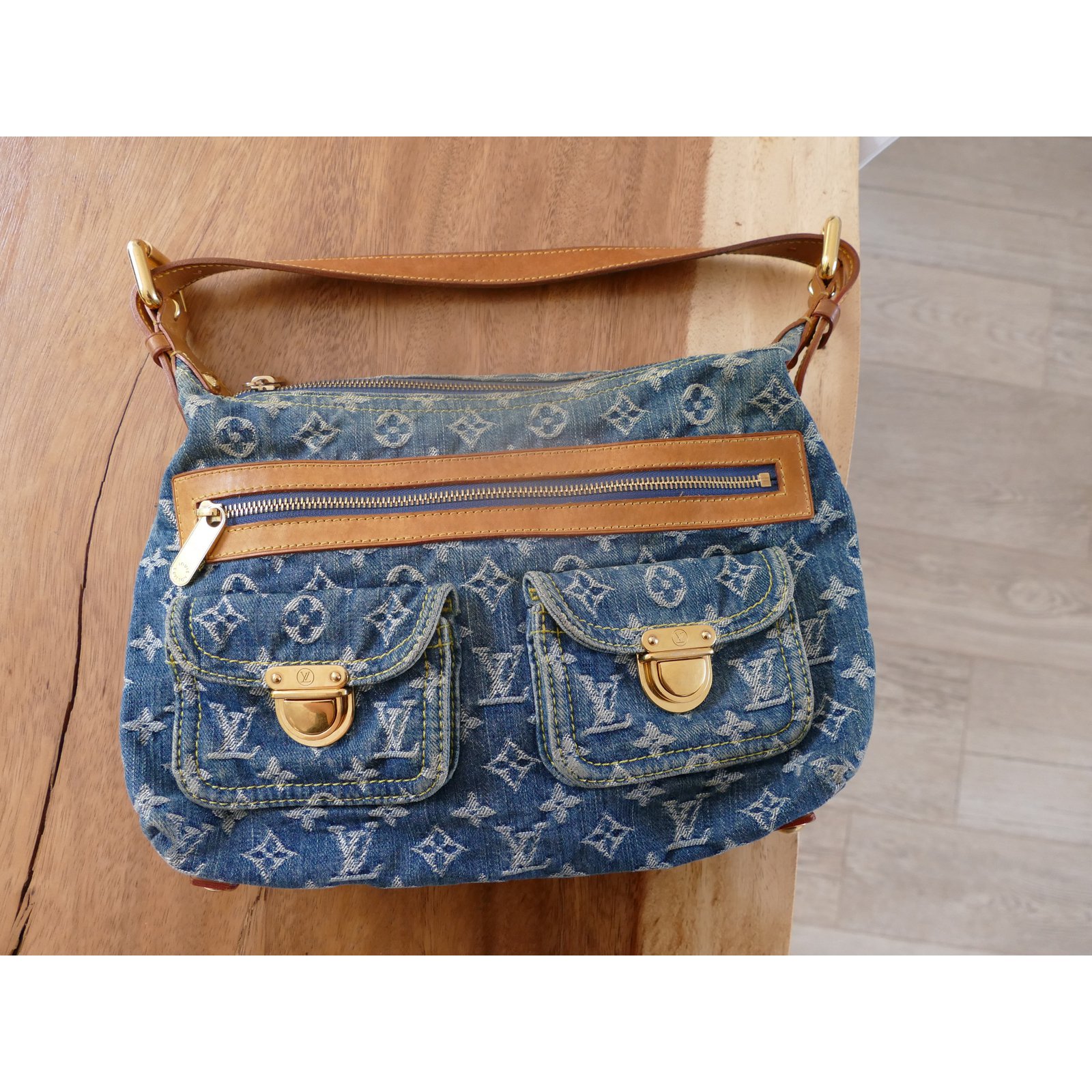Baggy handbag Louis Vuitton Blue in Denim - Jeans - 16494734