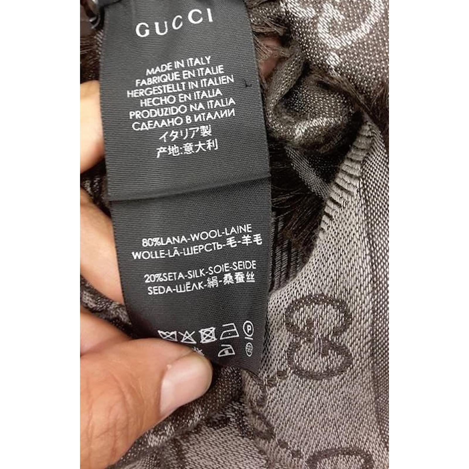Gucci SCARF GGWEB Brown Wool ref.24885 Joli Closet