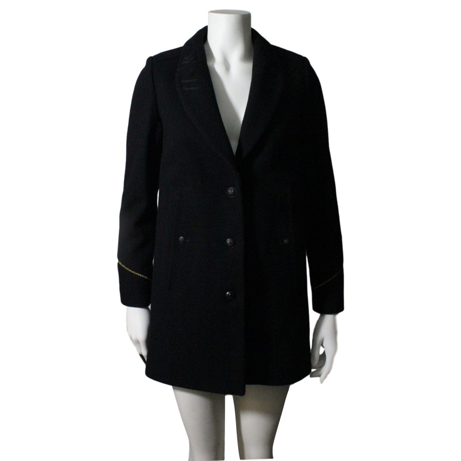 The Kooples Military coat Black Wool ref.25247 - Joli Closet