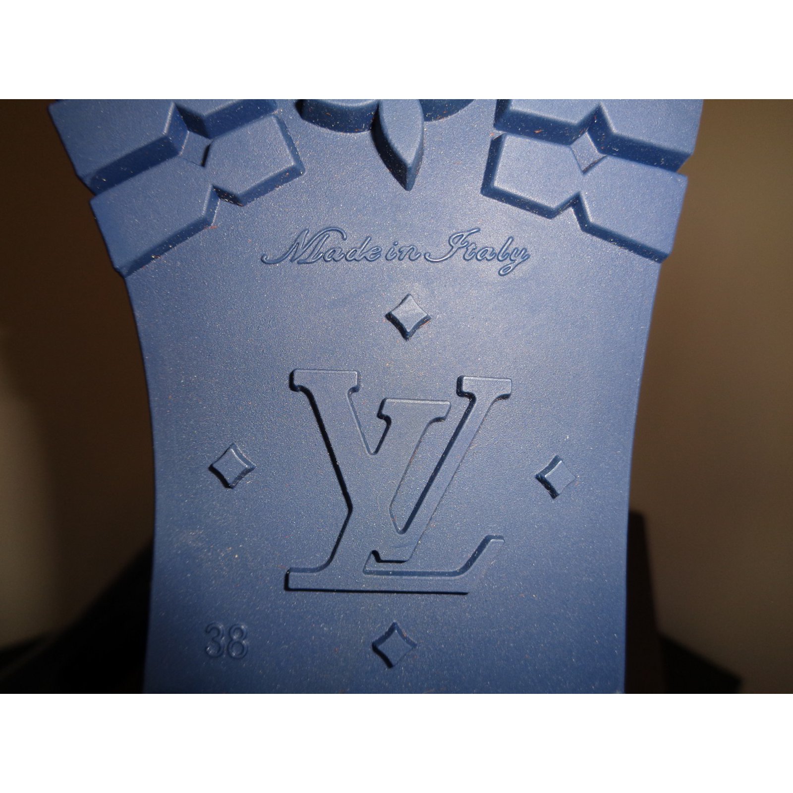 Louis Vuitton Gummistiefel Blau ref.25259 - Joli Closet