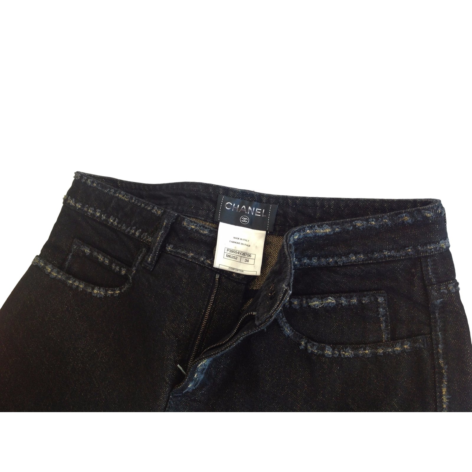 Chanel Jeans Black Denim ref.25701 - Joli Closet