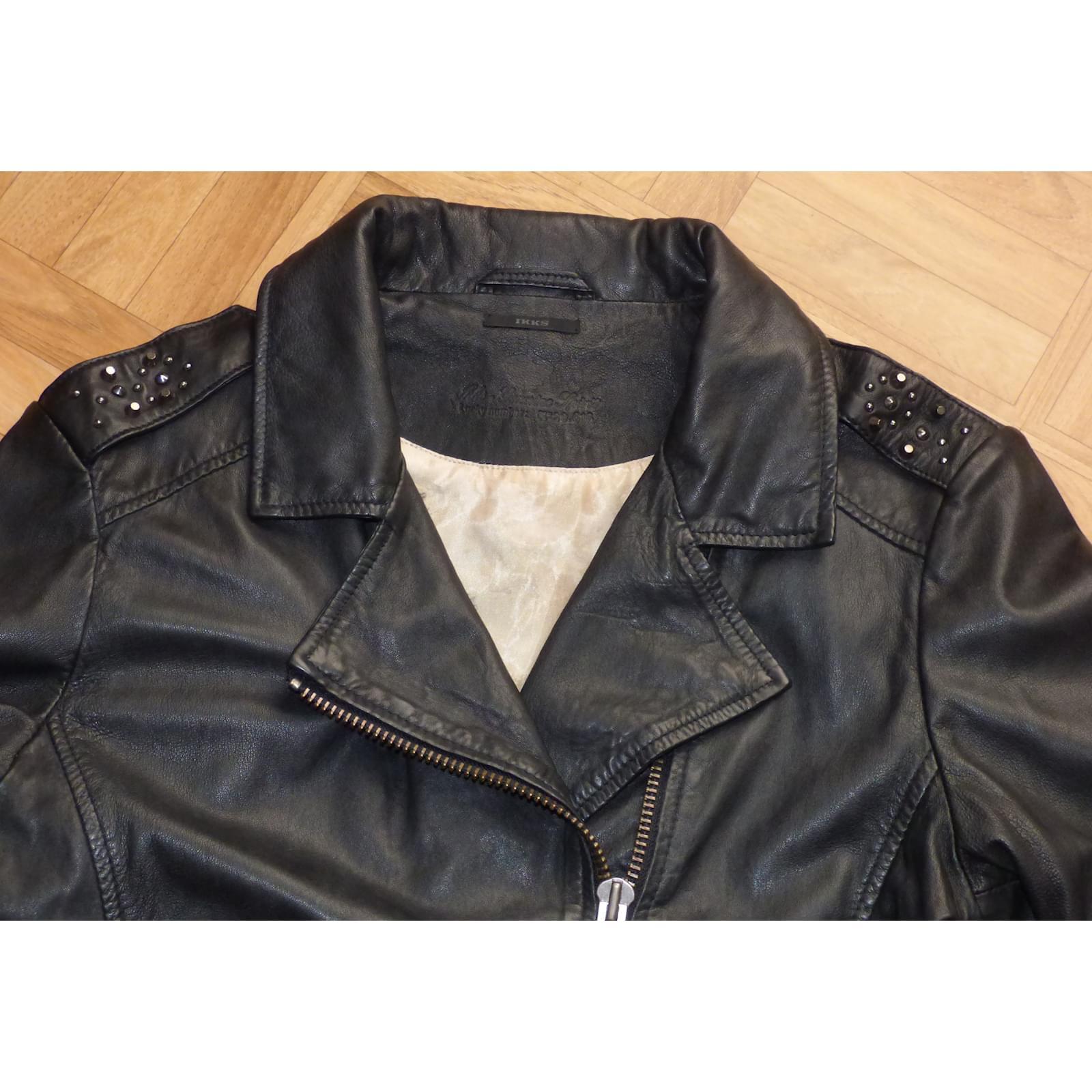 25751 Ikks Joli Ref Closet Noir Cuir Perfectos Perfecto AqvBwddX