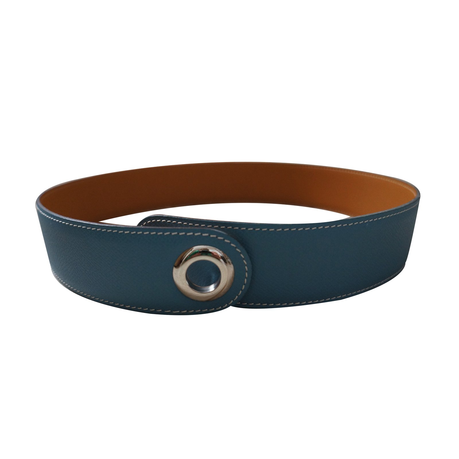 Hermès Belt Blue Leather ref.26434 - Joli Closet