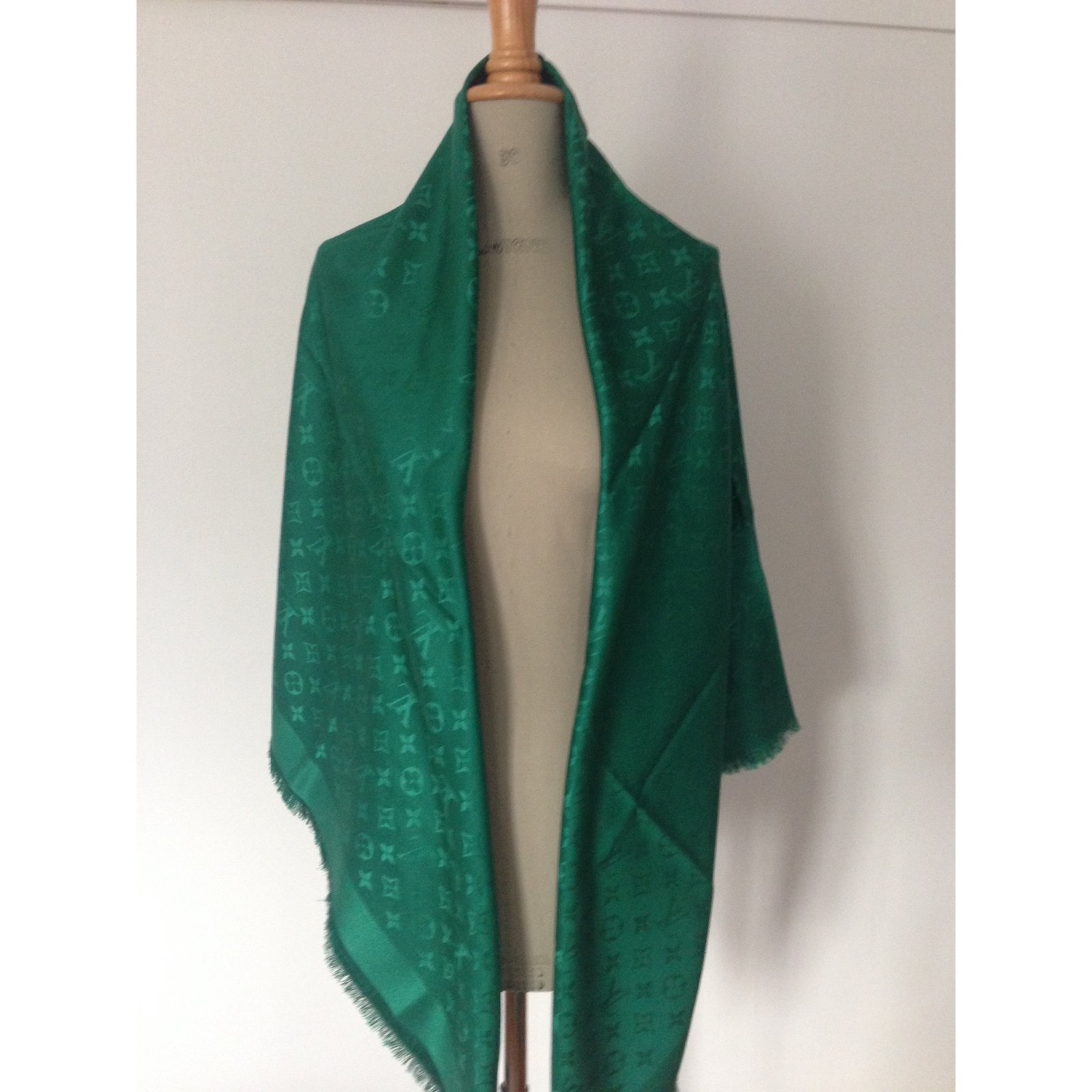 Louis Vuitton Green And Giant Jungle Monogram Wool And Silk Shawl, 2020  Available For Immediate Sale At Sotheby's