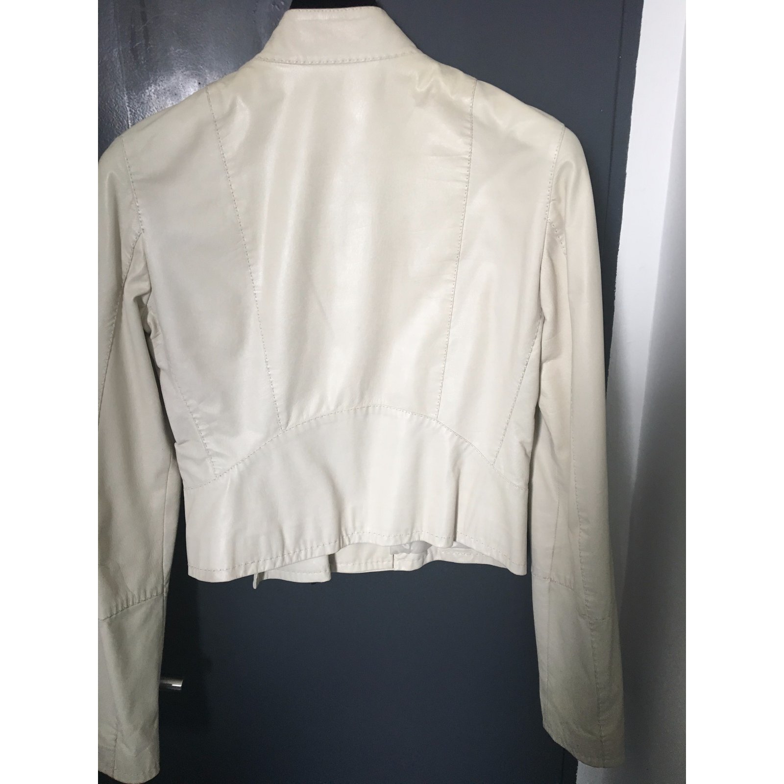 Hugo Boss Biker jackets White Leather ref.27045 - Joli Closet