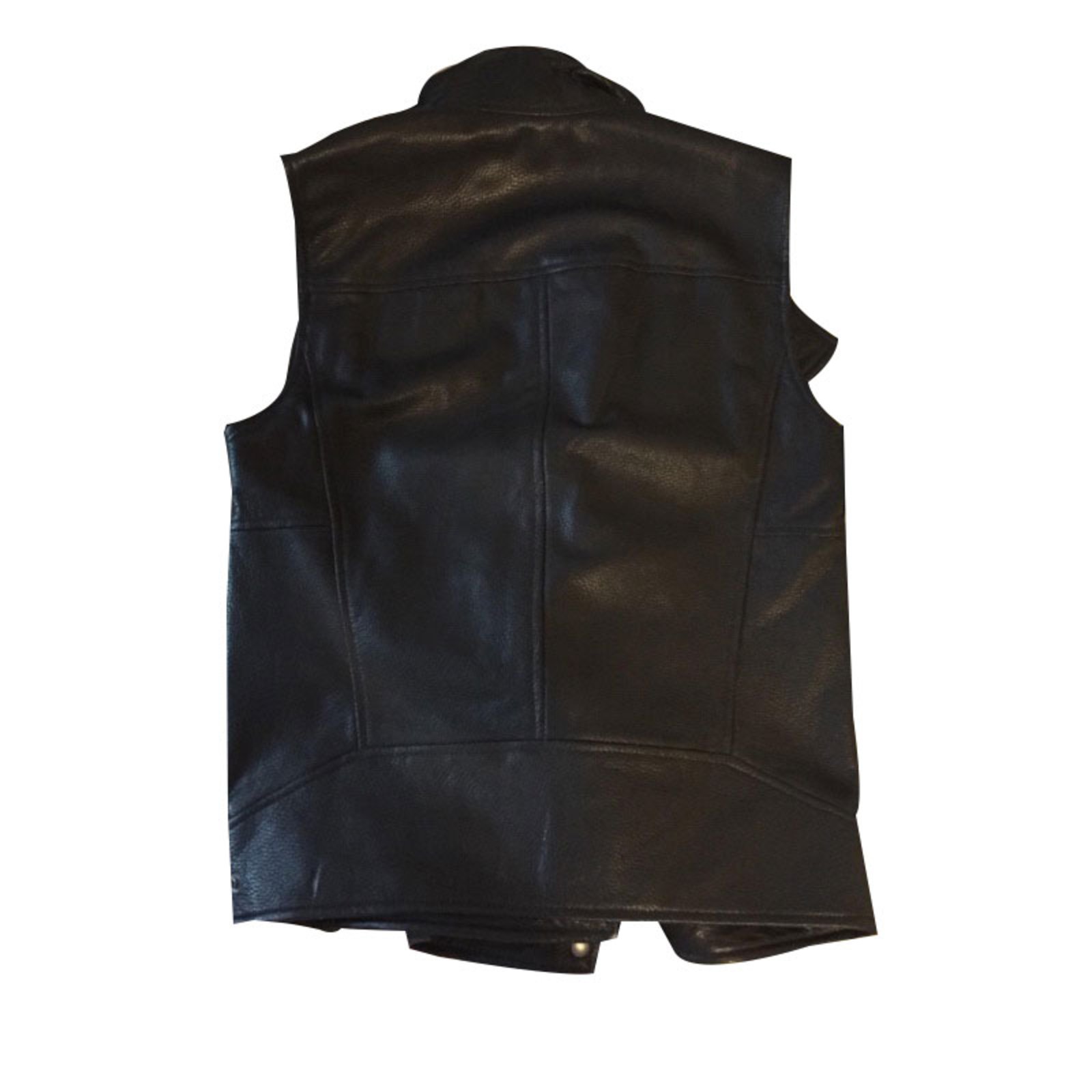 Helmut Lang sleeveless leather vest Black ref.27474 - Joli Closet