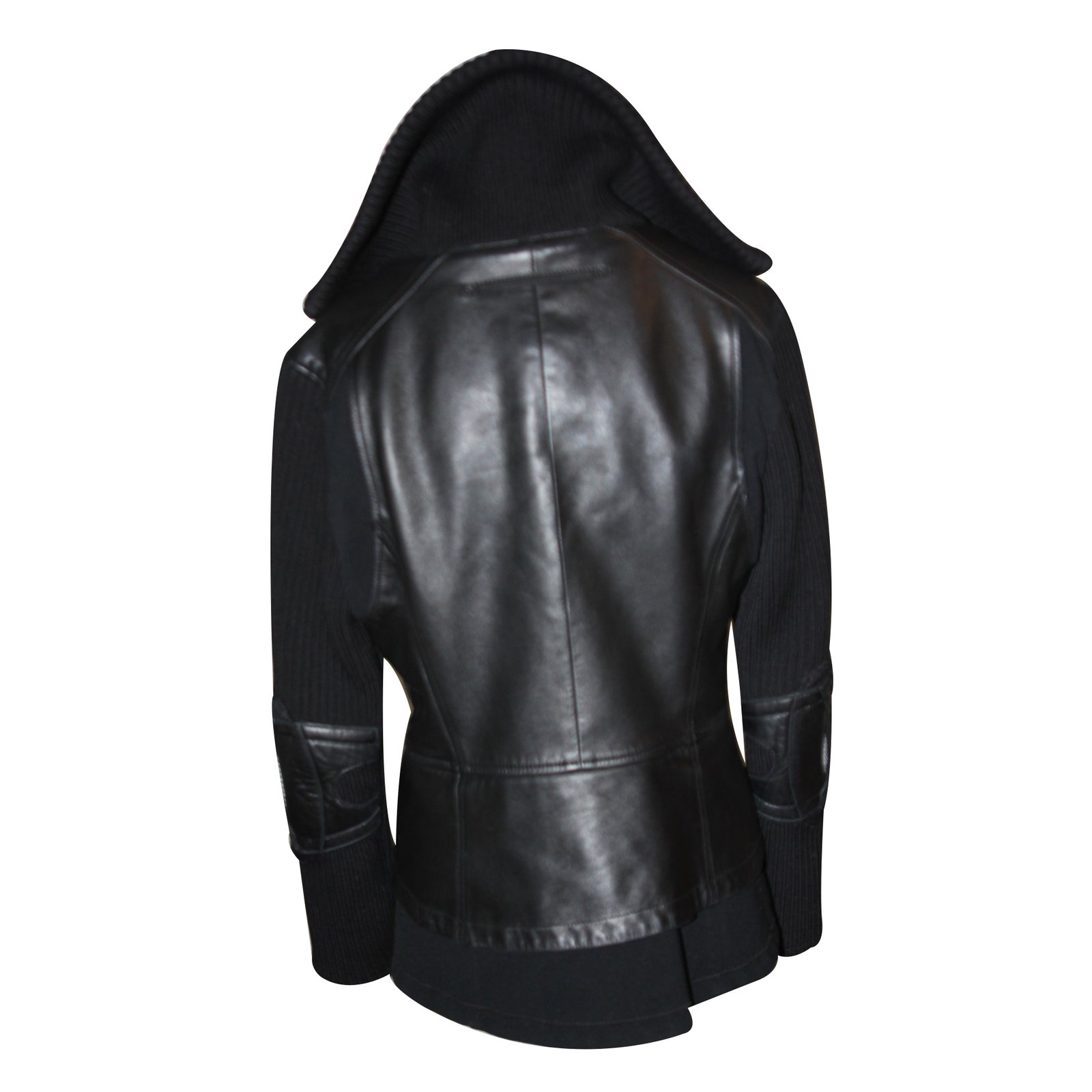 Prada Jacket Black Leather ref.27696 - Joli Closet