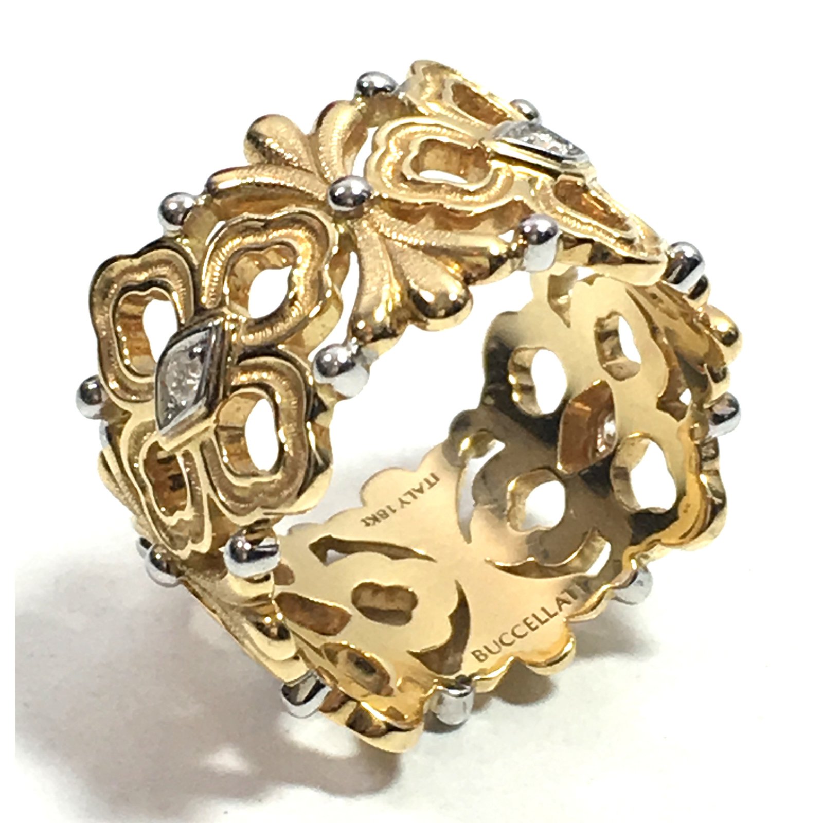 Buccellati Eternelle Opera diamonds and gold ring