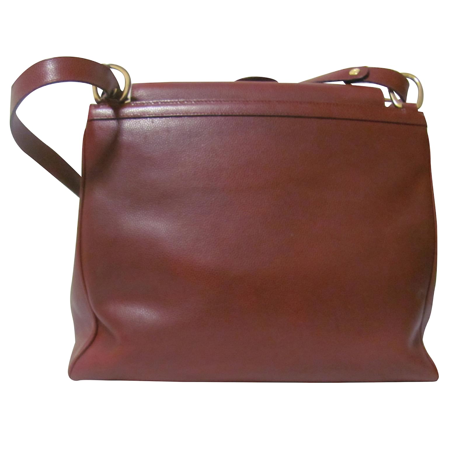 Nina Ricci Handbag Handbags Leather Dark Red Caramel Ref 28520 Nina Ricci Handbag Handbags Leather Dark Red Caramel Ref 28520 Joli Closet