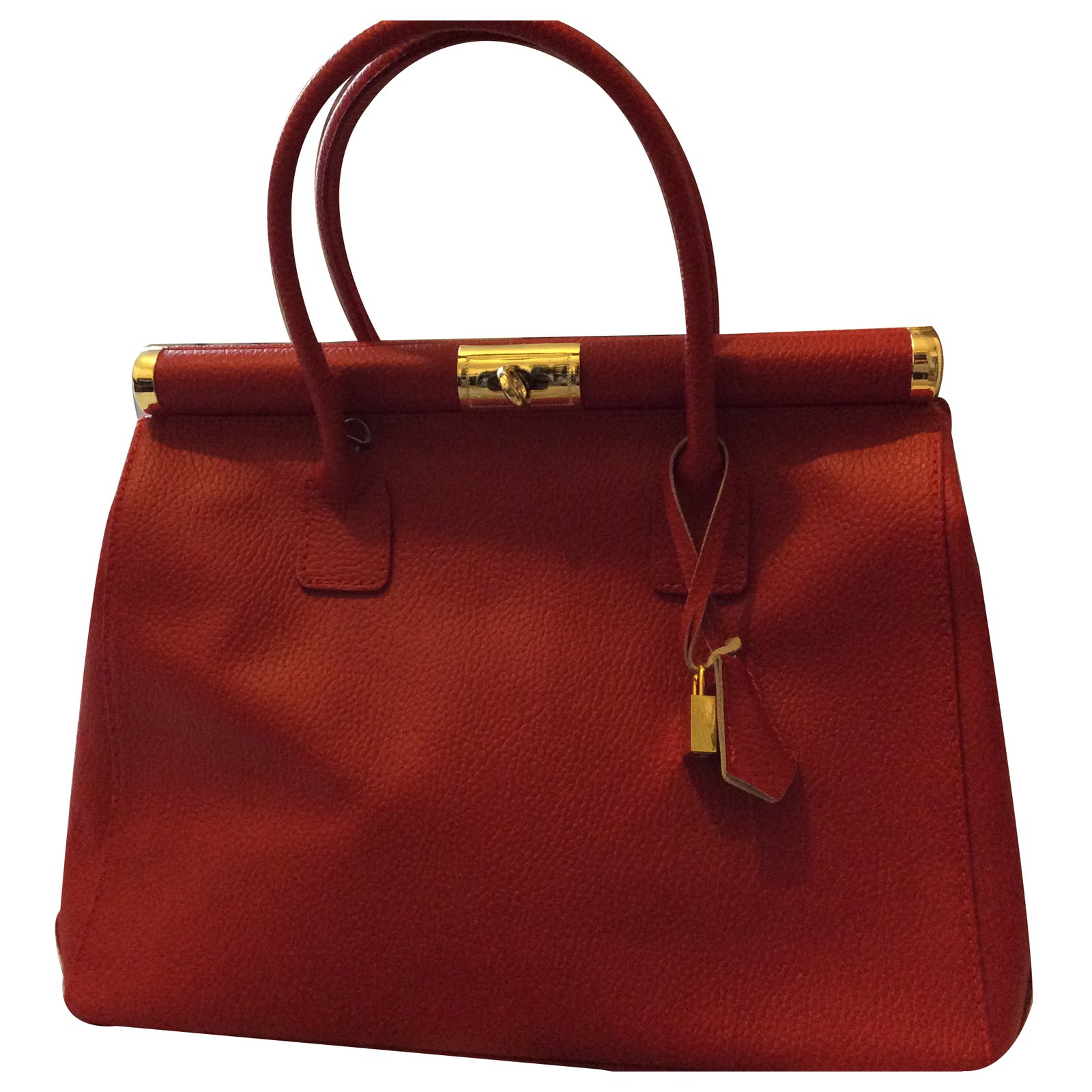 Autre Marque Viola Castellani Handbag Red Leather ref.29284 - Joli Closet