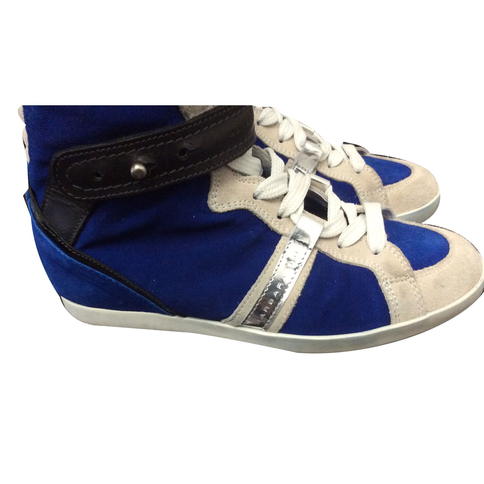 Barbara Bui Sneakers Blue Leather ref.29331 - Joli Closet