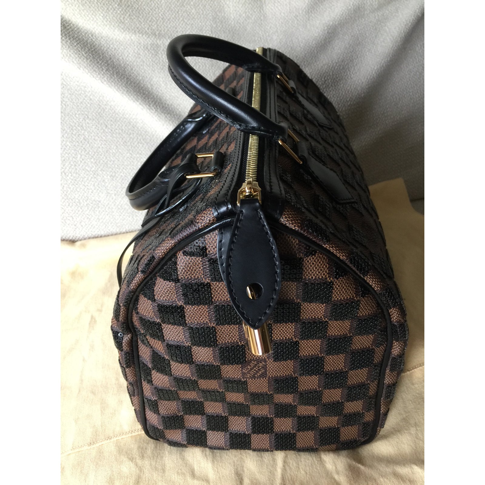 Louis Vuitton Speedy glitter limited edition Brown Leather ref.408297 -  Joli Closet