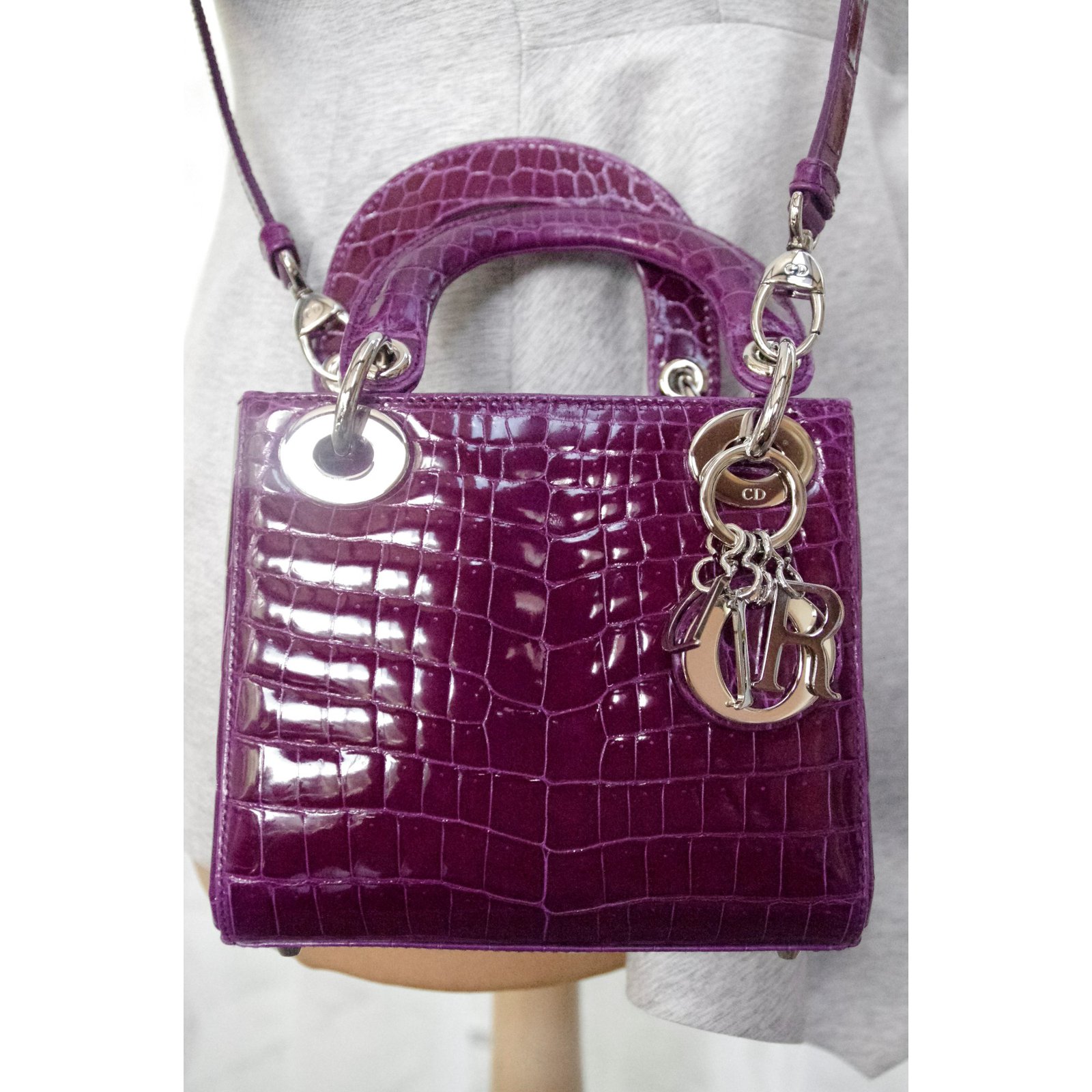 Dior Mini Lady Dior Handbags Exotic 