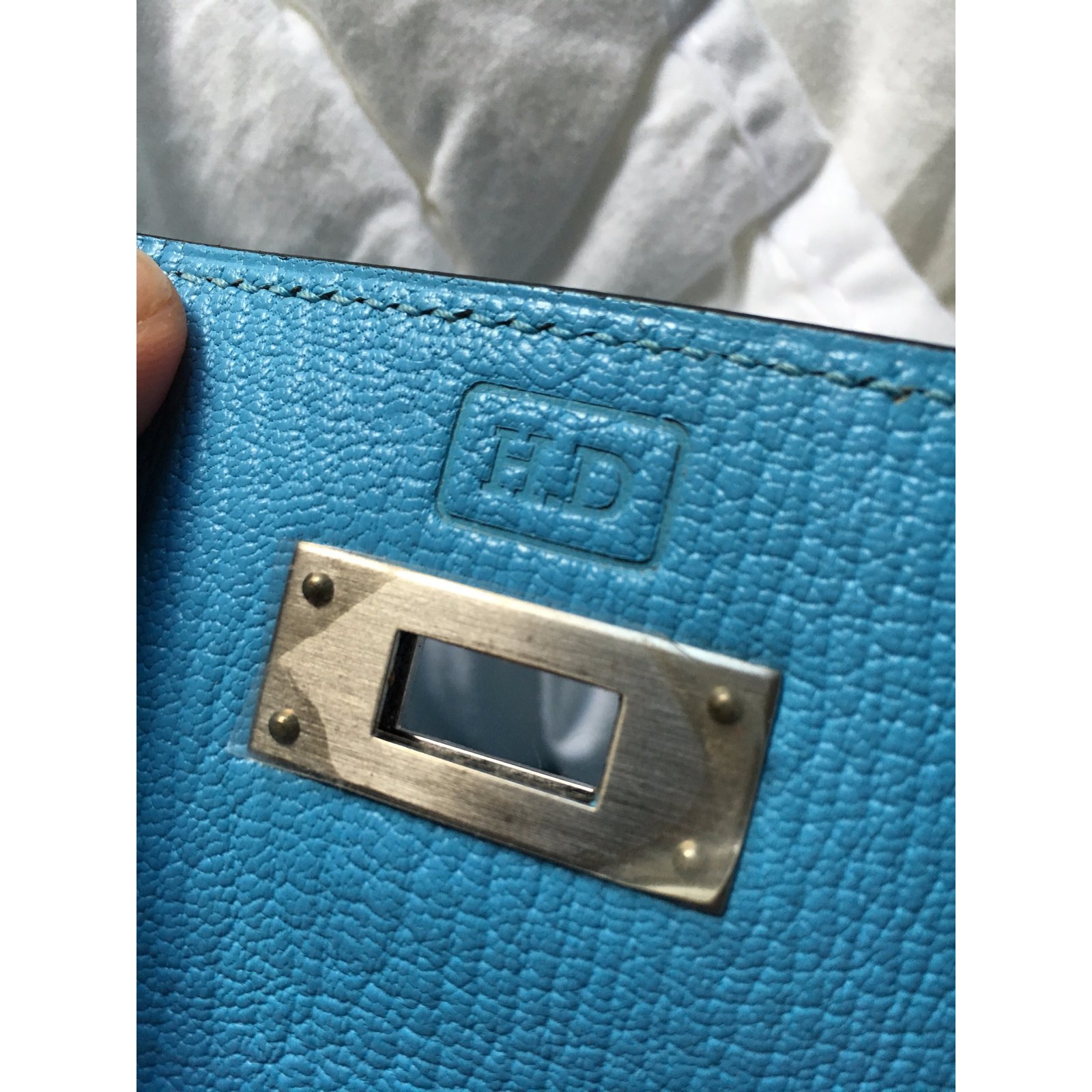 Hermès Kelly Blue Leather ref.891226 - Joli Closet