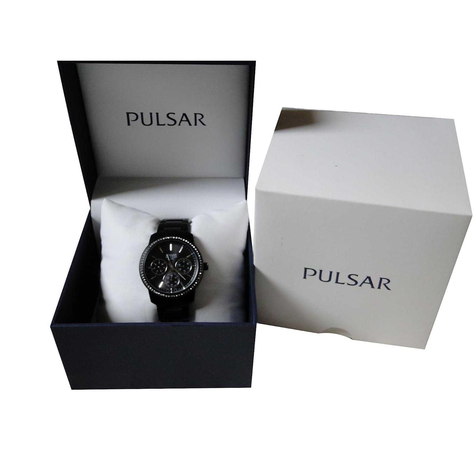 Autre Marque Pulsar Fine watches Black Steel ref.31199 Joli Closet