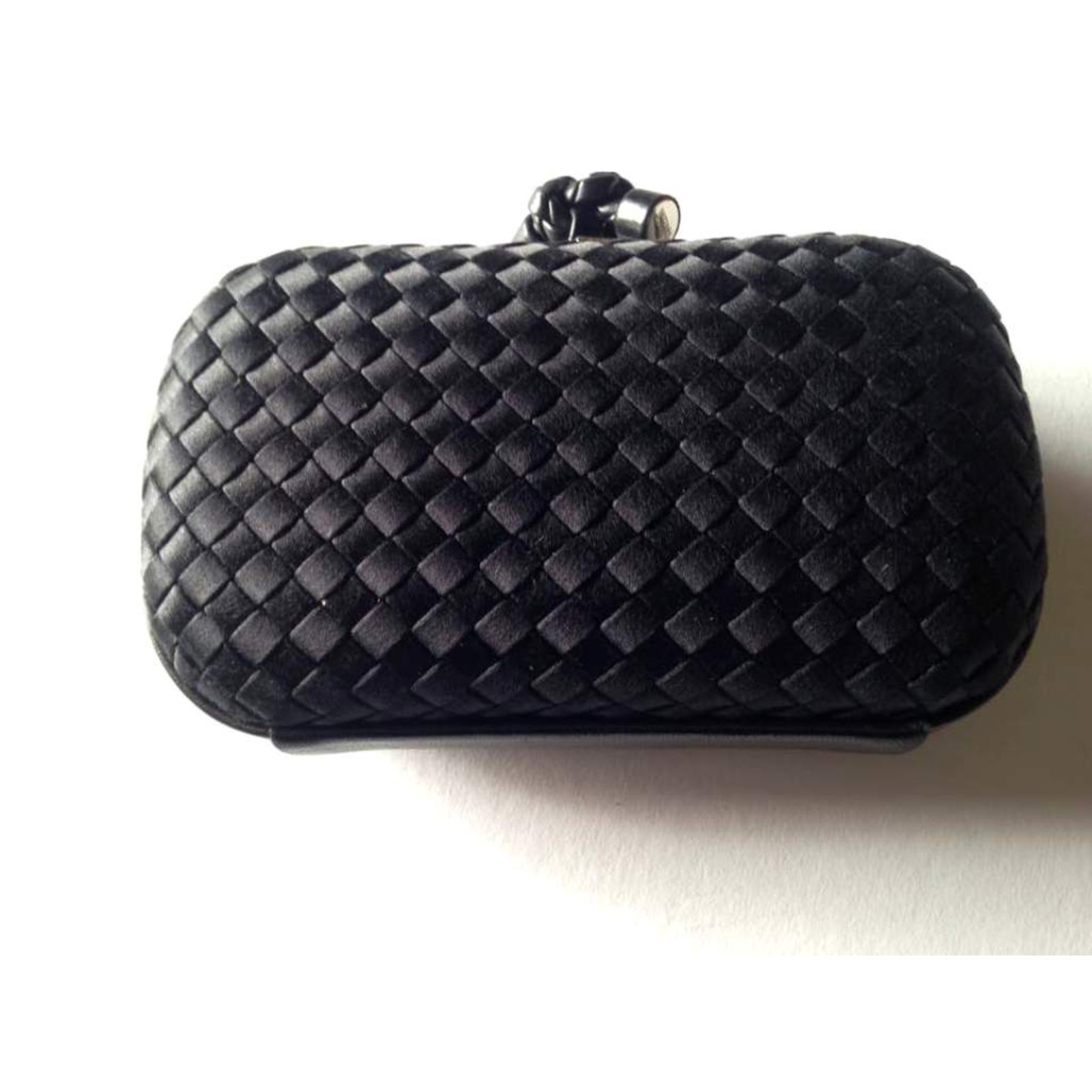 Bottega Veneta knot Black Leather Silk ref.31250 - Joli Closet