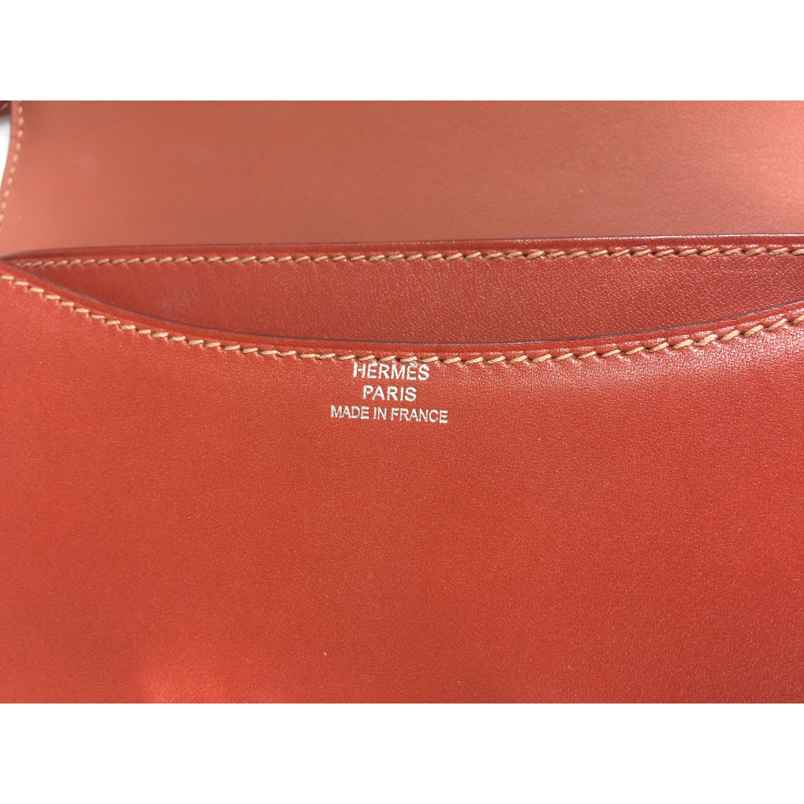 Hermès Constance 18 Swift Brique Red Orange Leather ref.31612 - Joli Closet