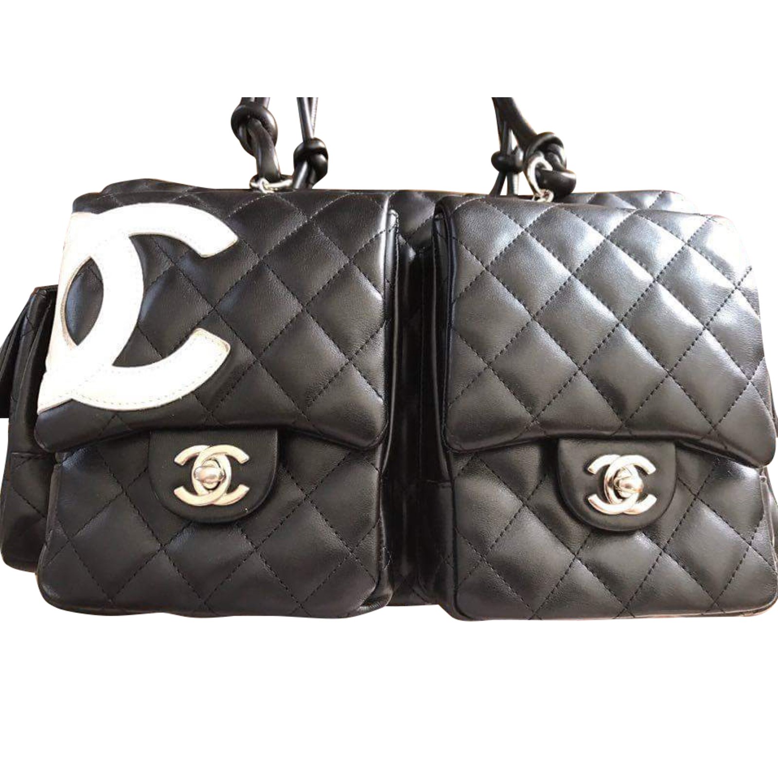 Chanel Cambon Reporter Black Leather Shoulder bag