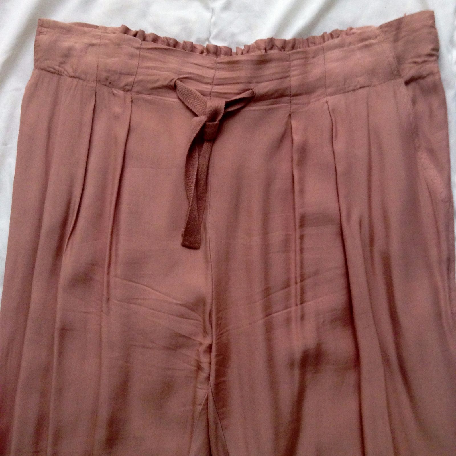 Pantalon Femme La Fée Maraboutée - 100% Lin, Fond 27 Cm, Modèle FC3359, Made In Italy, Neuf