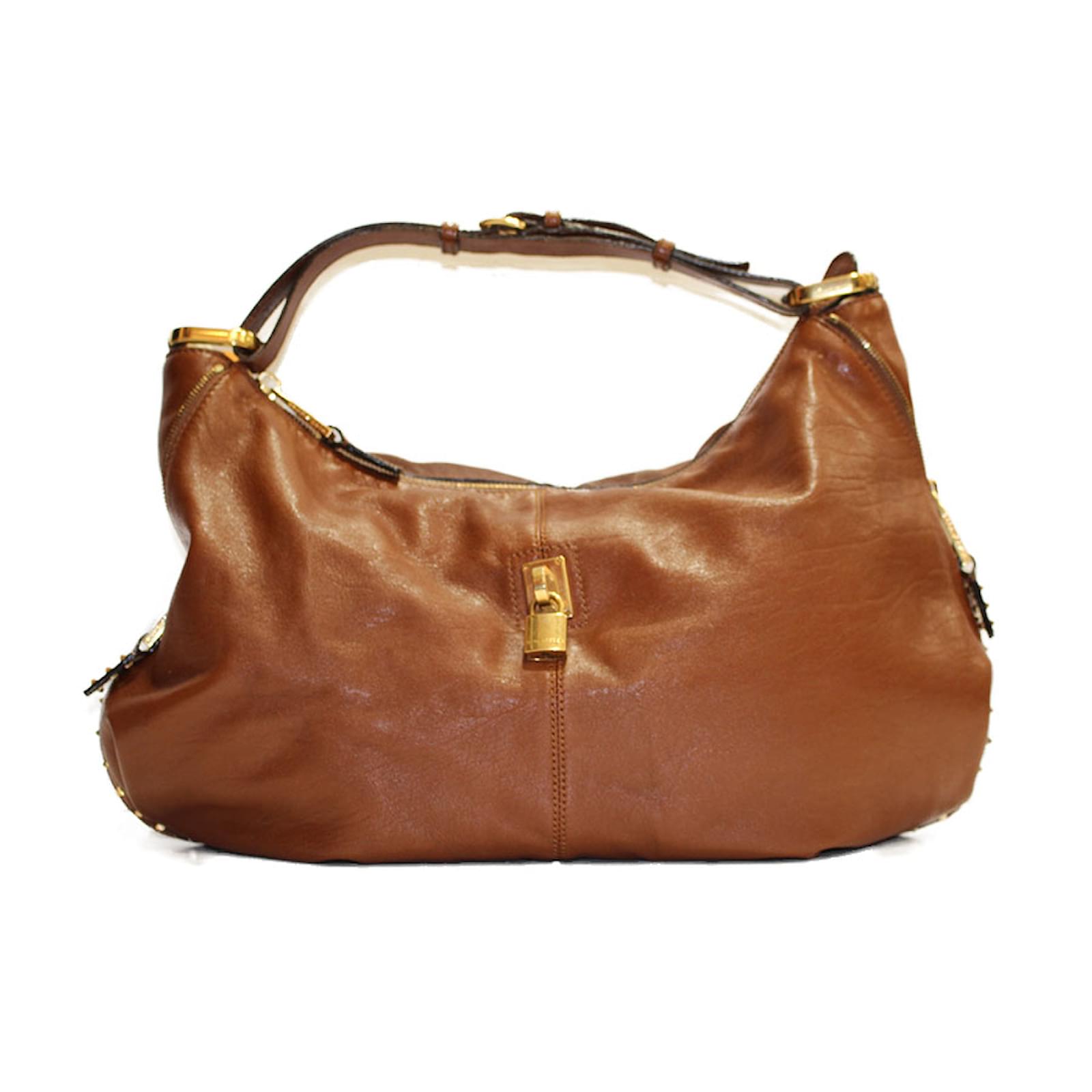 Marc Jacobs Carmale soft leather Brown Cognac Caramel ref.33105 - Joli ...