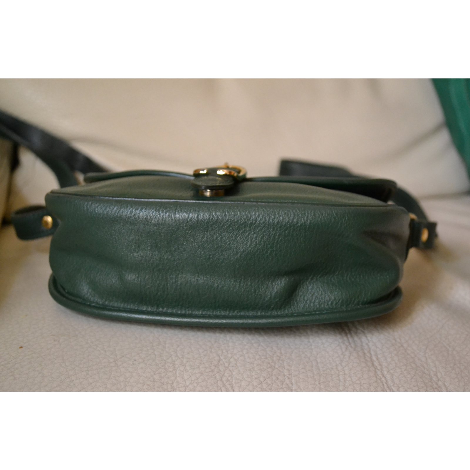 Longchamp besace bandoulière Cuir Vert ref.33426 Joli Closet