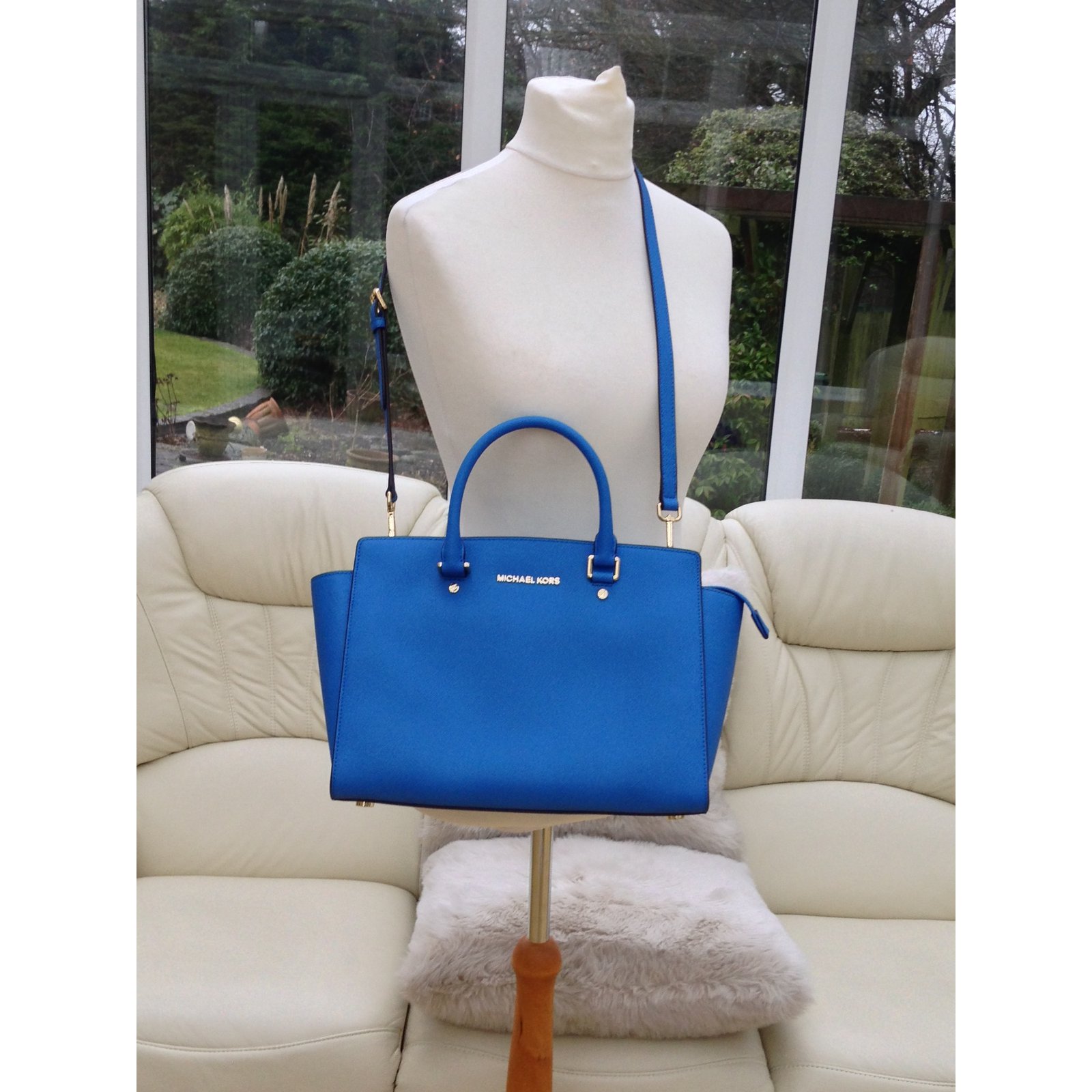 Michael Kors tote bag Light blue Leather ref.410782 - Joli Closet