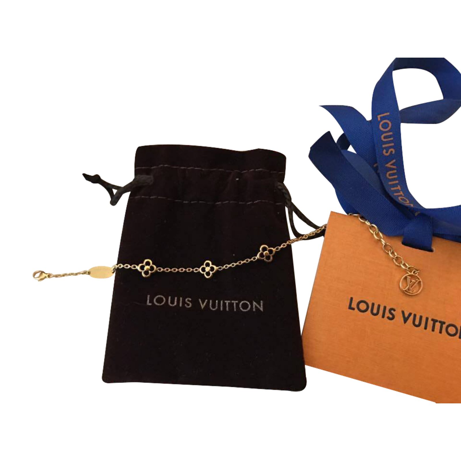 Louis Vuitton Brown EPI Fleur Good Luck Flower Bracelet Lucky 862787
