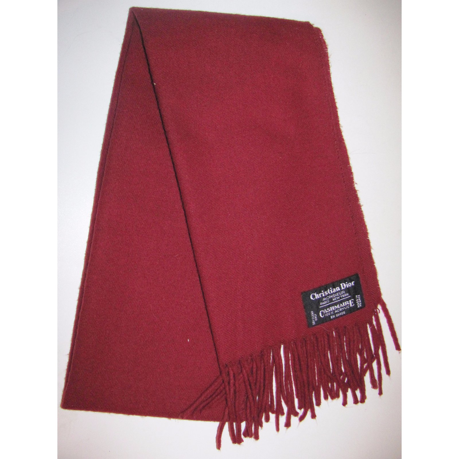 Christian Dior Silk scarf Dark red ref.40019 - Joli Closet