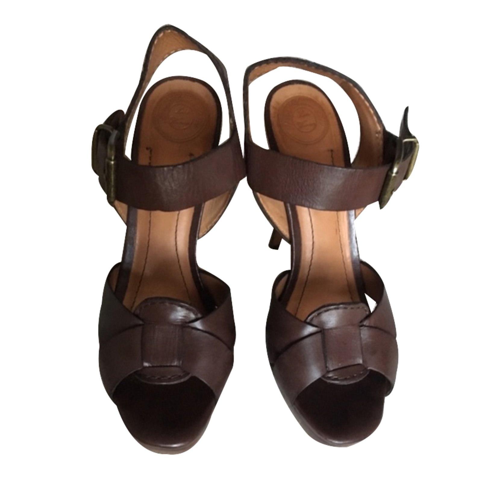 Zara Sandals Brown Leather ref.33910 - Joli Closet