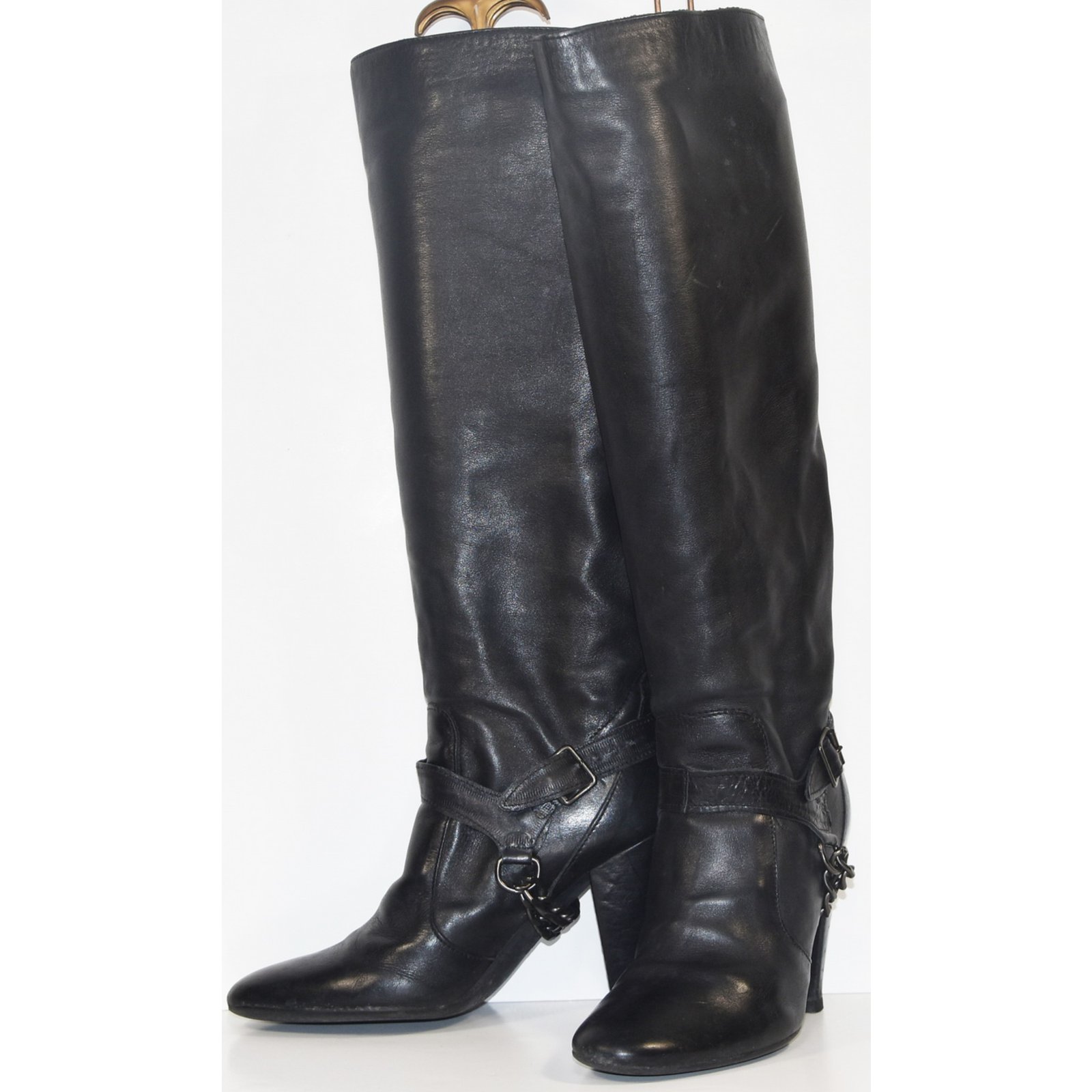 Fornarina Boots Black Leather ref.34031 - Joli Closet
