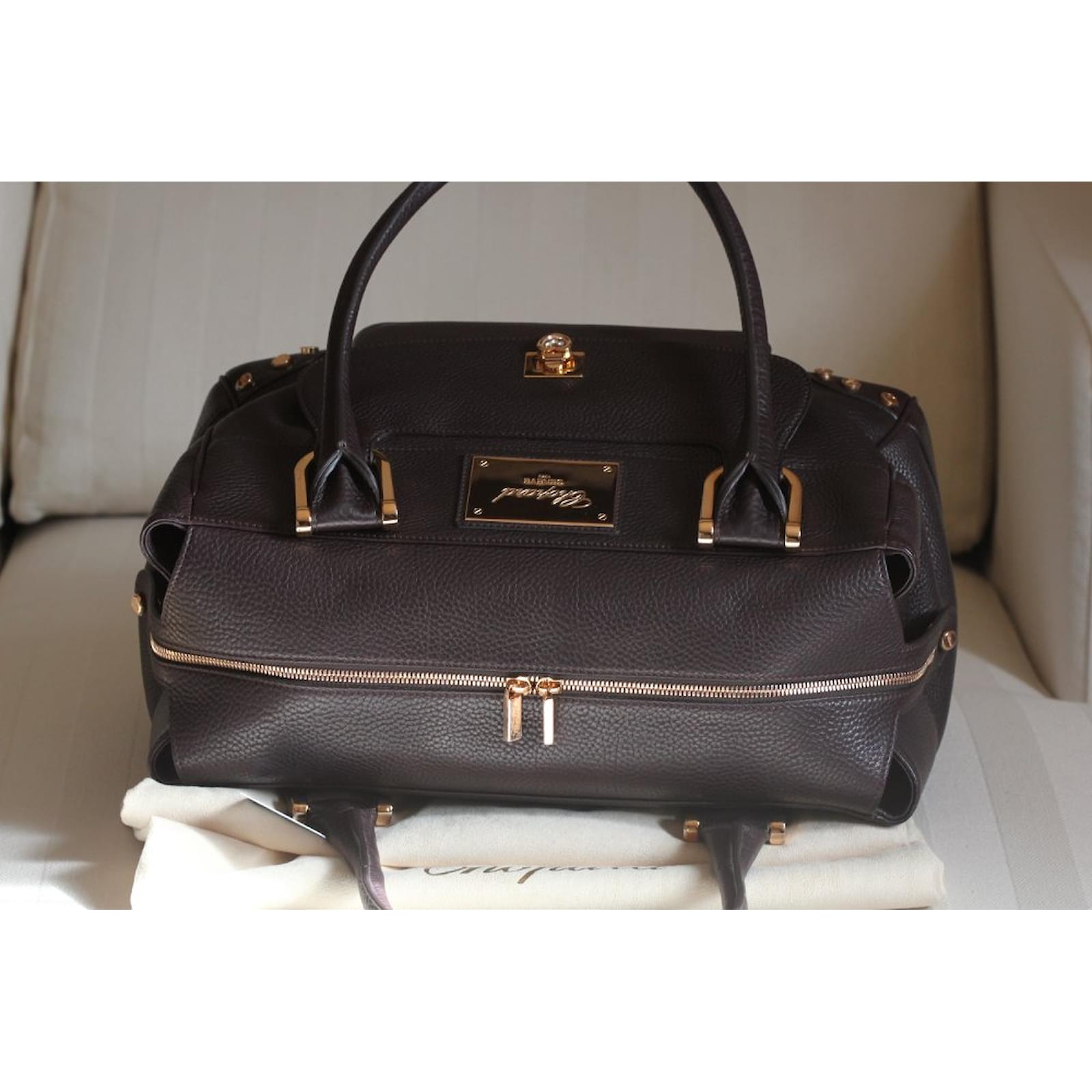 Chopard Sac main Cuir Chocolat ref.34949 Joli Closet