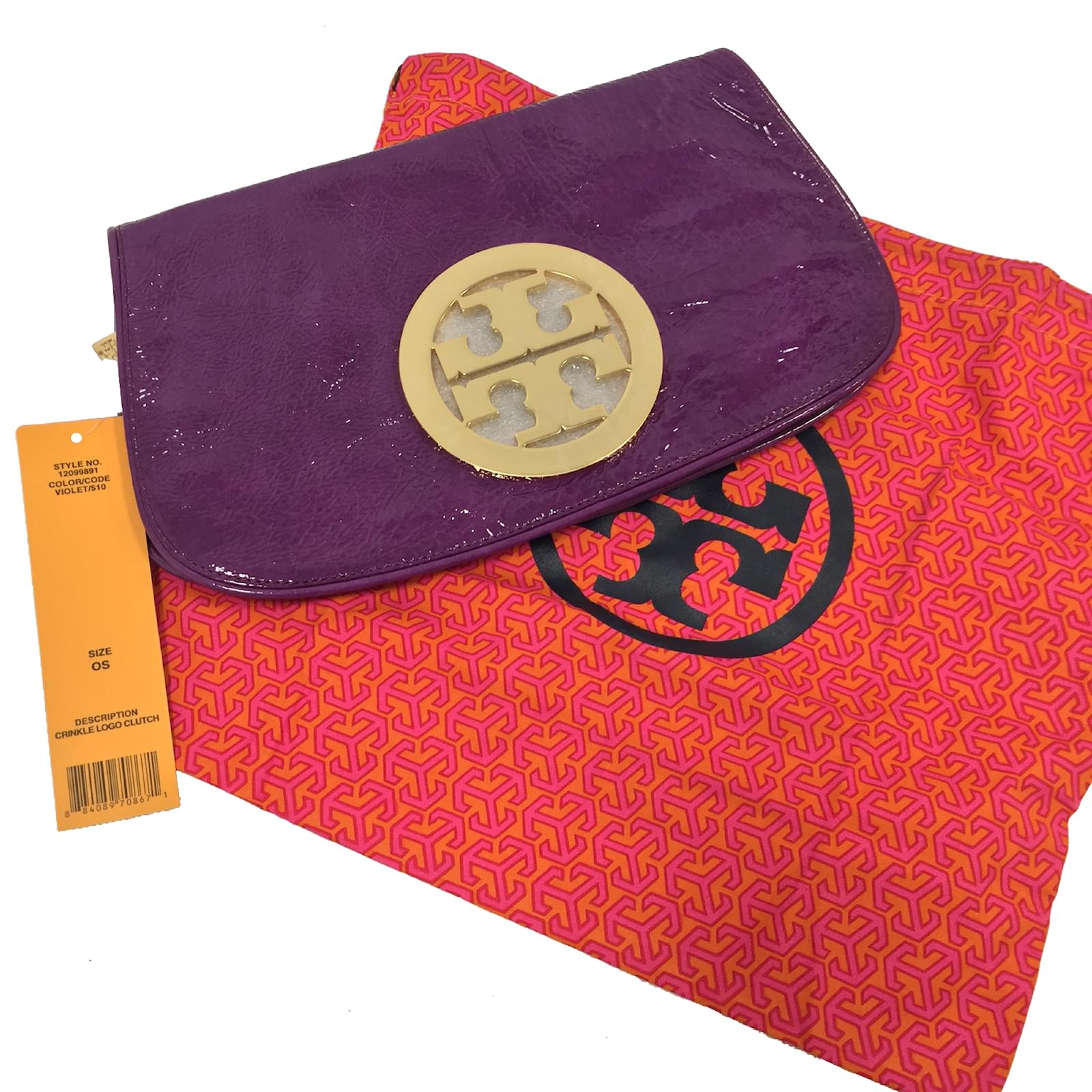 tory burch patent clutch