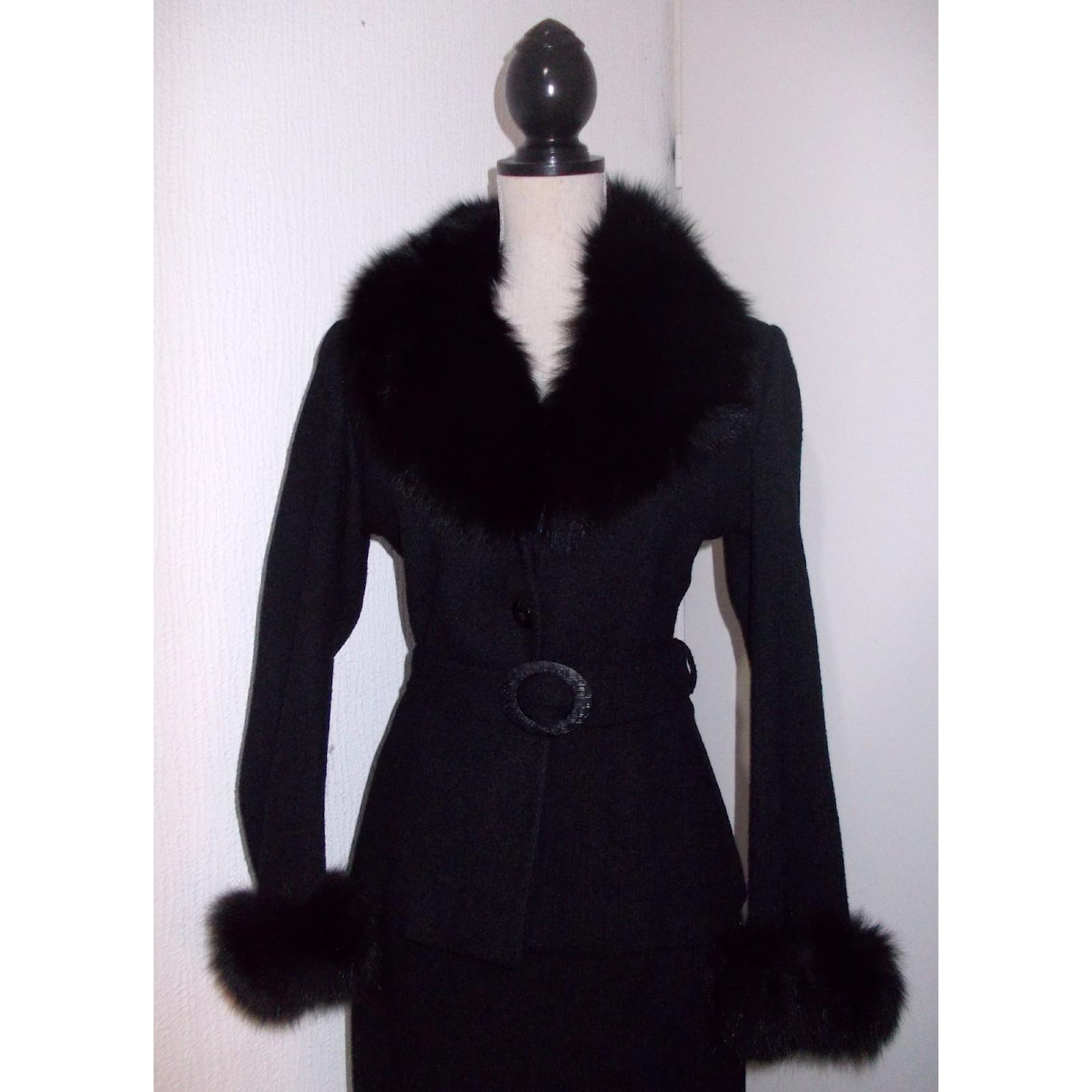 Tailleur jupe et veste en dentelle Calais-Caudry | Signature F