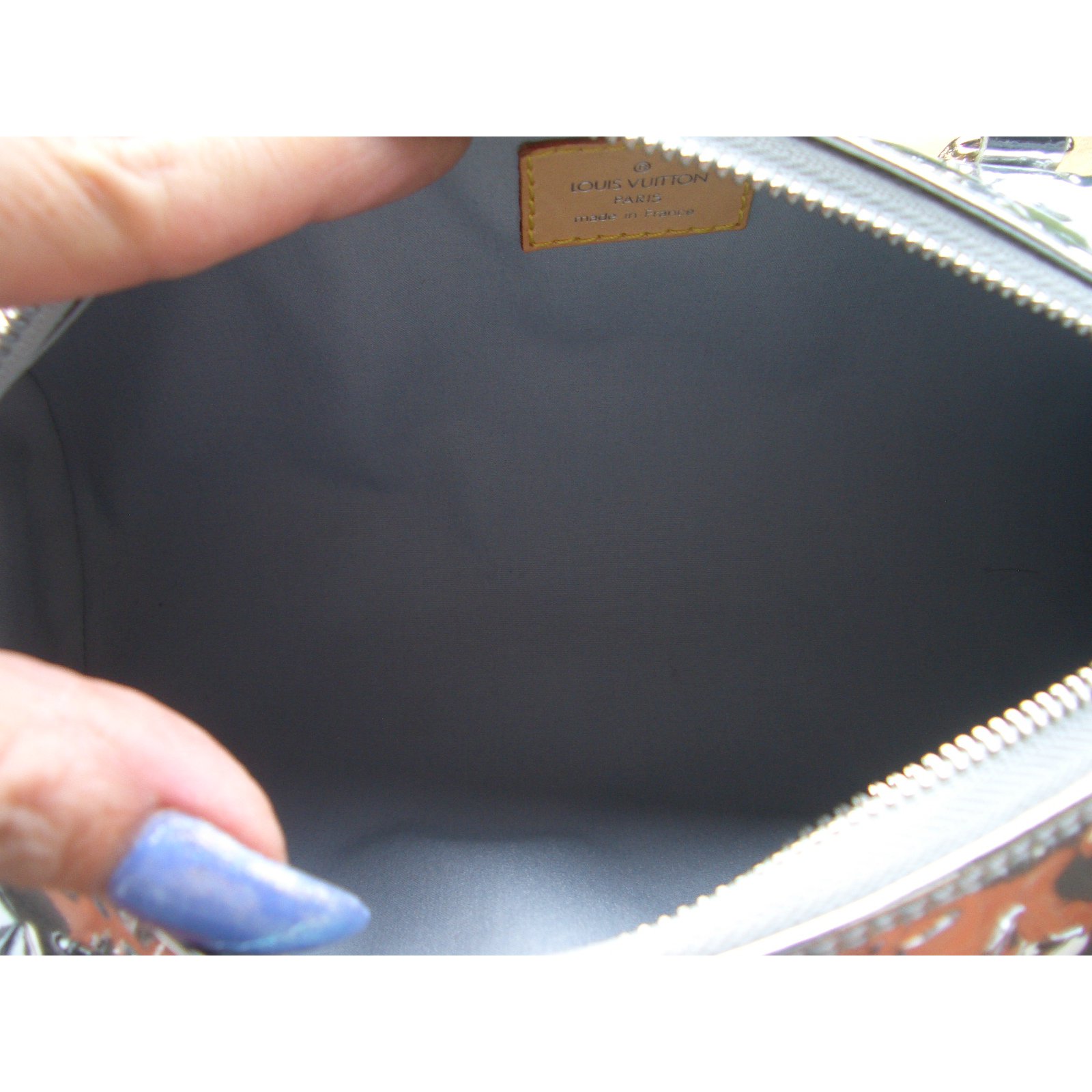 Louis Vuitton papillon mirror Silvery Leather ref.35176 - Joli Closet