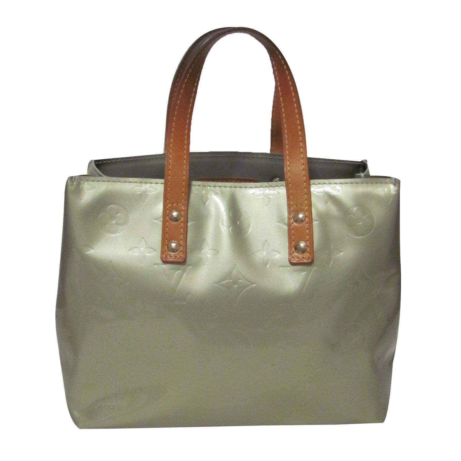 Louis Vuitton Houston Light green Patent leather ref.197119 - Joli