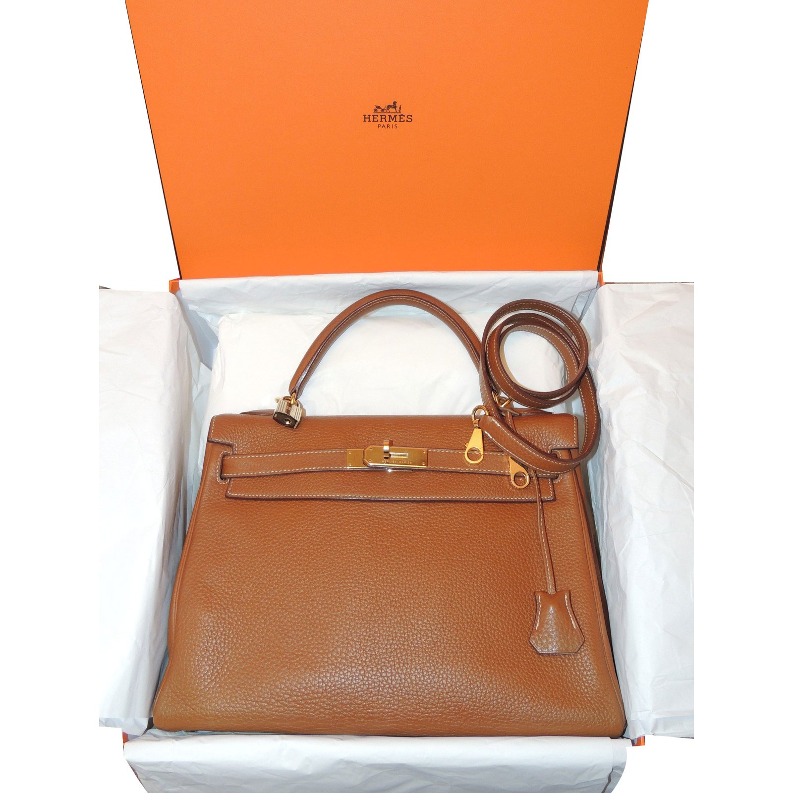 Hermès Gold Togo Kelly 32 by Ann's Fabulous Finds