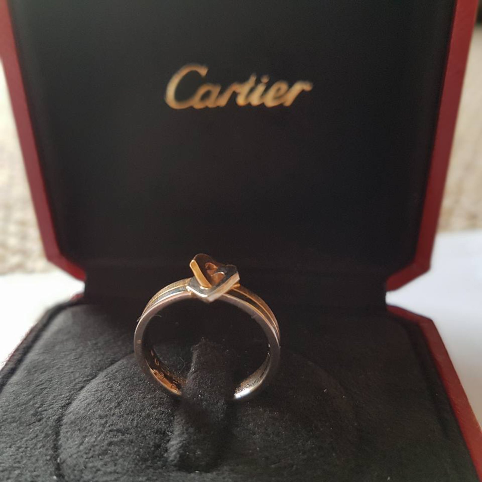 cartier heart motif ring