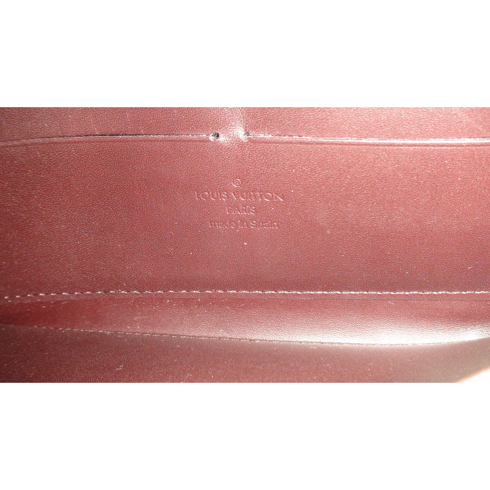 Zippy Louis Vuitton Wallet Dark red Patent leather ref.36524