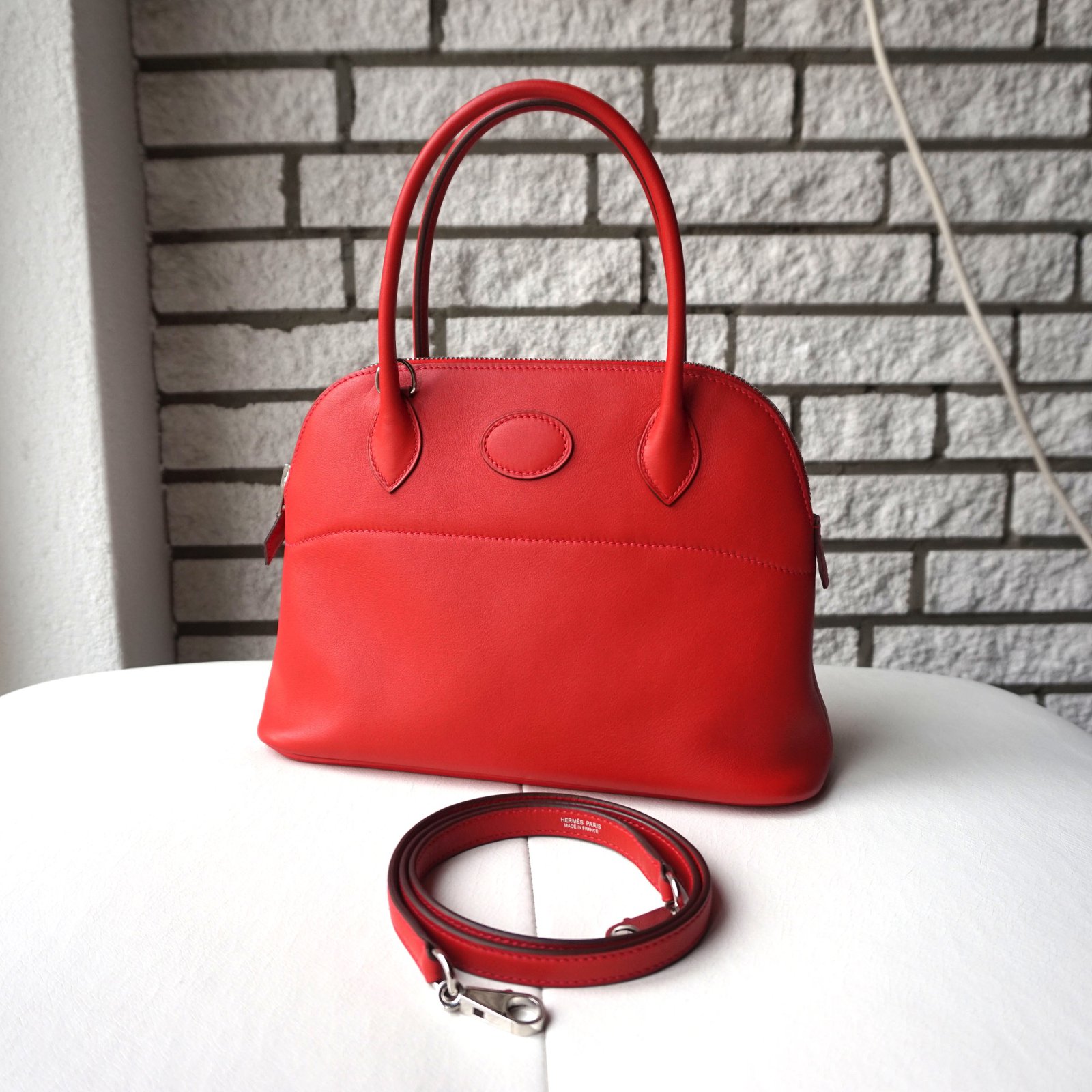 Hermès Bolide 27 Red Leather ref.35636 - Joli Closet